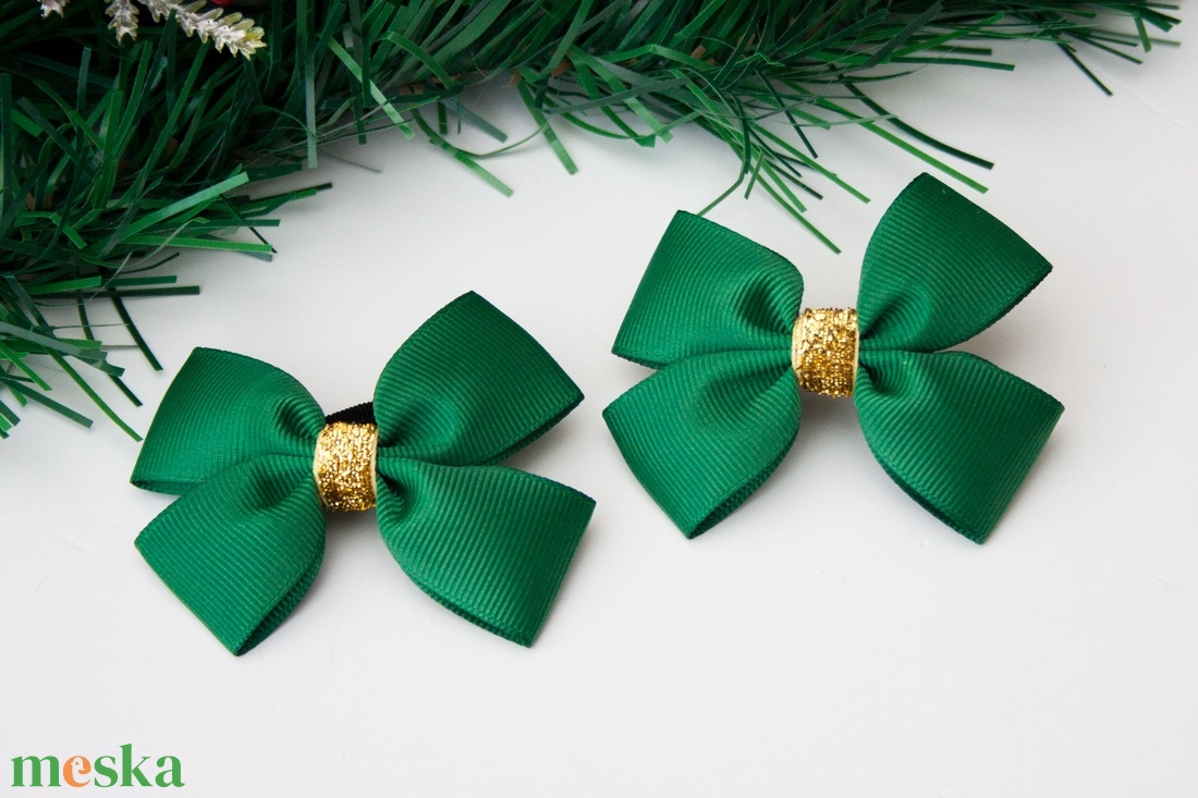 Masnis hajgumi karácsonyi - Zöld - ruha & divat - hajdísz & hajcsat - hajgumi - Meska.hu