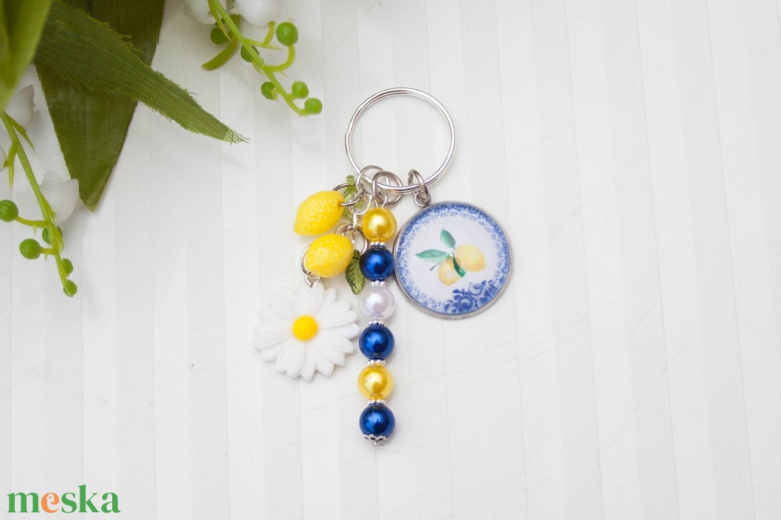 Kulcstartó, táskadísz - Amalfi / Mediterrán stílus - táska & tok - kulcstartó & táskadísz - kulcstartó - Meska.hu