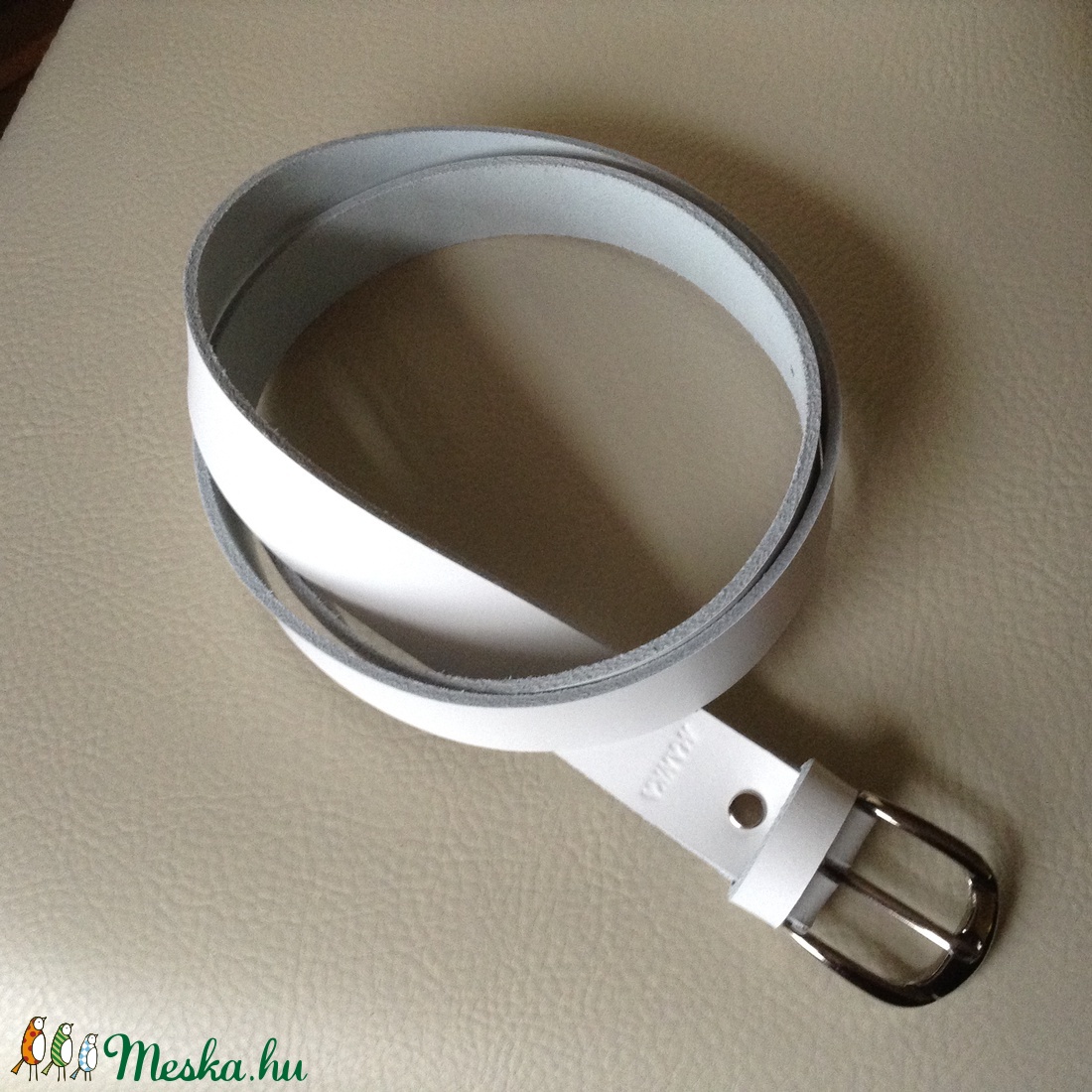 Fehér női bőr öv (3 cm széles) - - Meska.hu Fehér női bőr öv (3 cm széles) - - Meska.hu