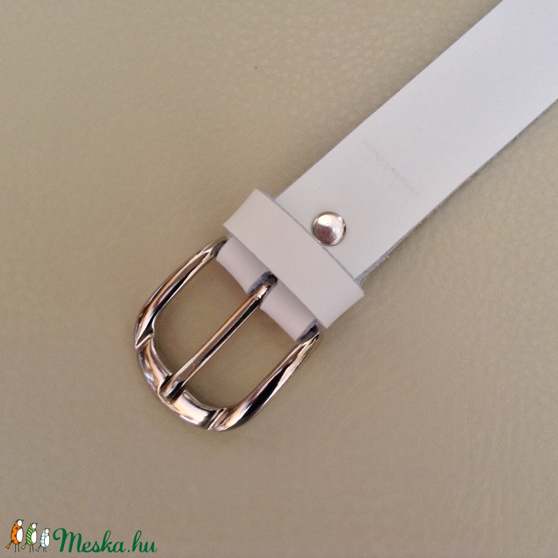 Fehér női bőr öv (3 cm széles) - - Meska.hu Fehér női bőr öv (3 cm széles) - - Meska.hu