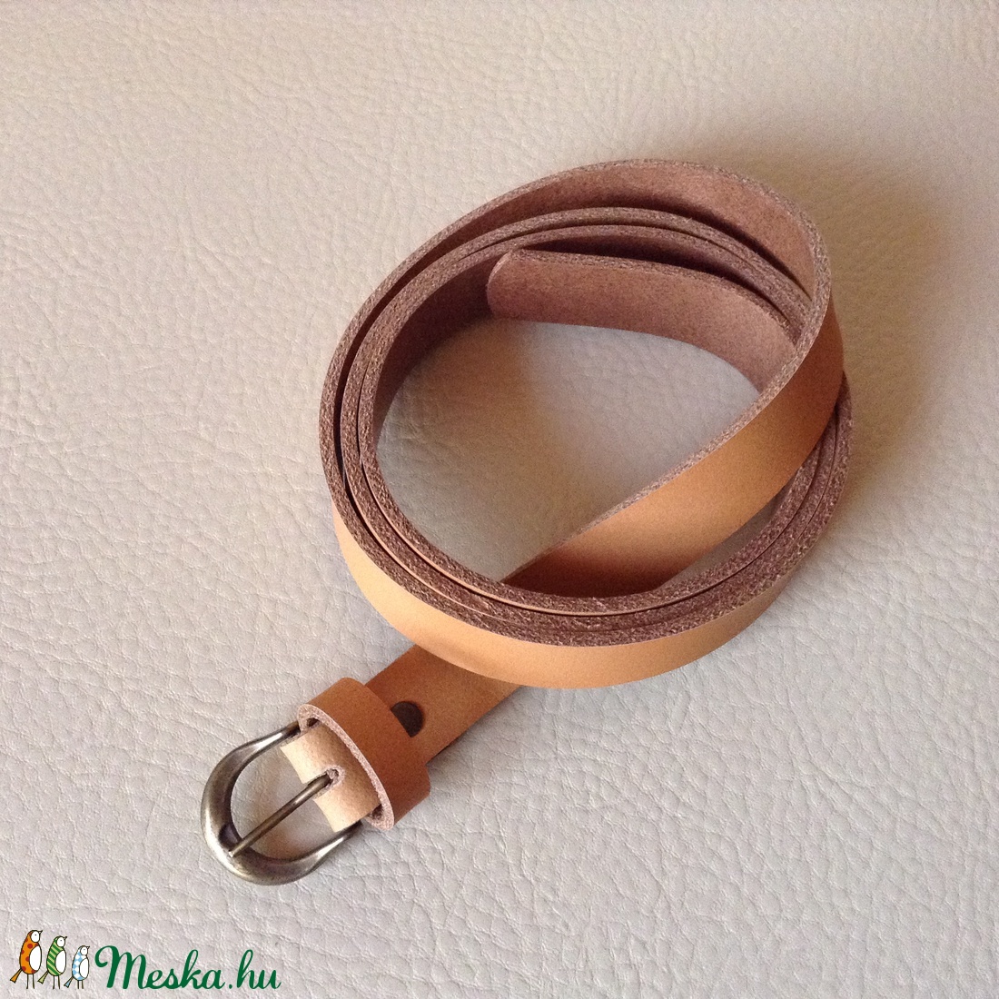 Női bőr öv (világosbarna 2 cm széles) - - Meska.hu Női bőr öv (világosbarna 2 cm széles) - - Meska.hu