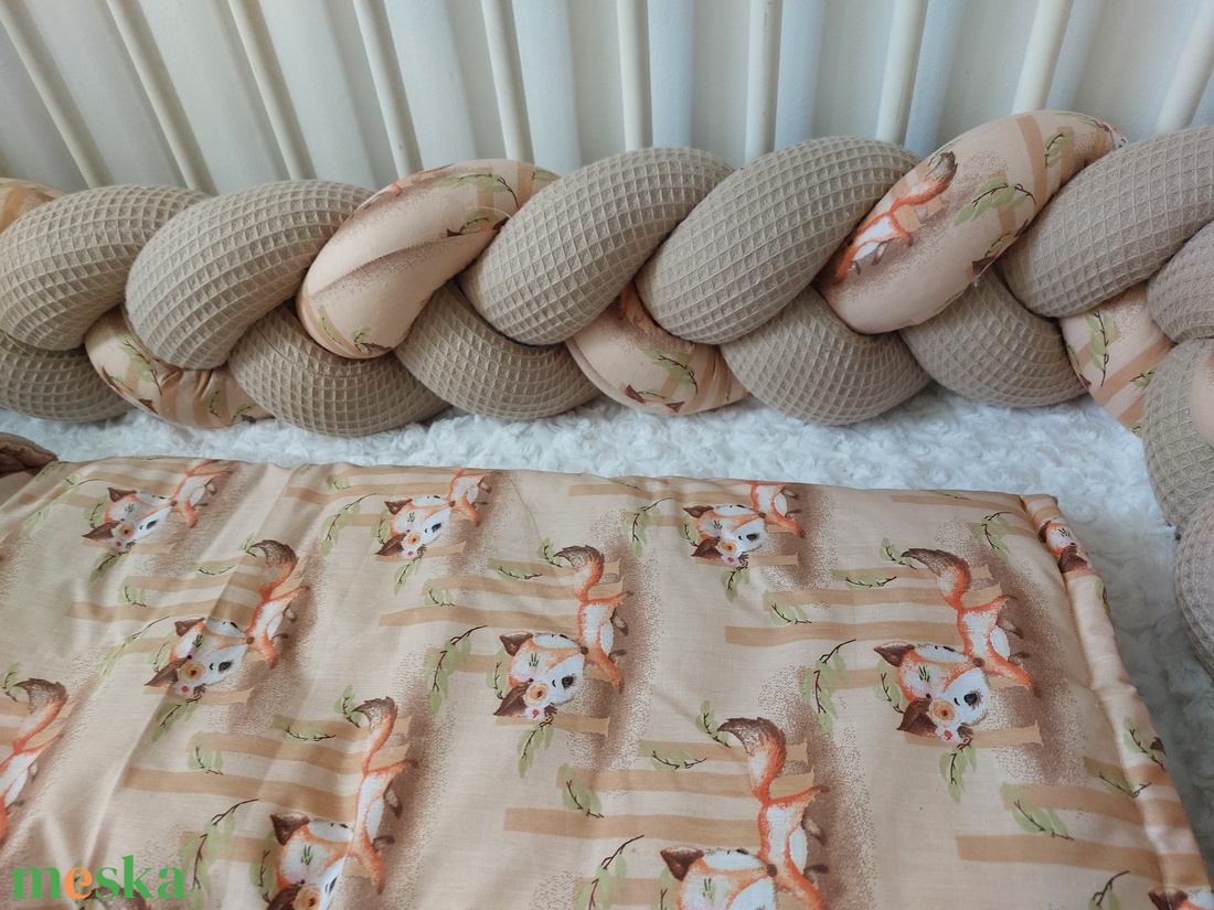 Új pamut rácsvédő 360cm - baba - mama - baba ágynemű - rácsvédő & baldachin - Meska.hu