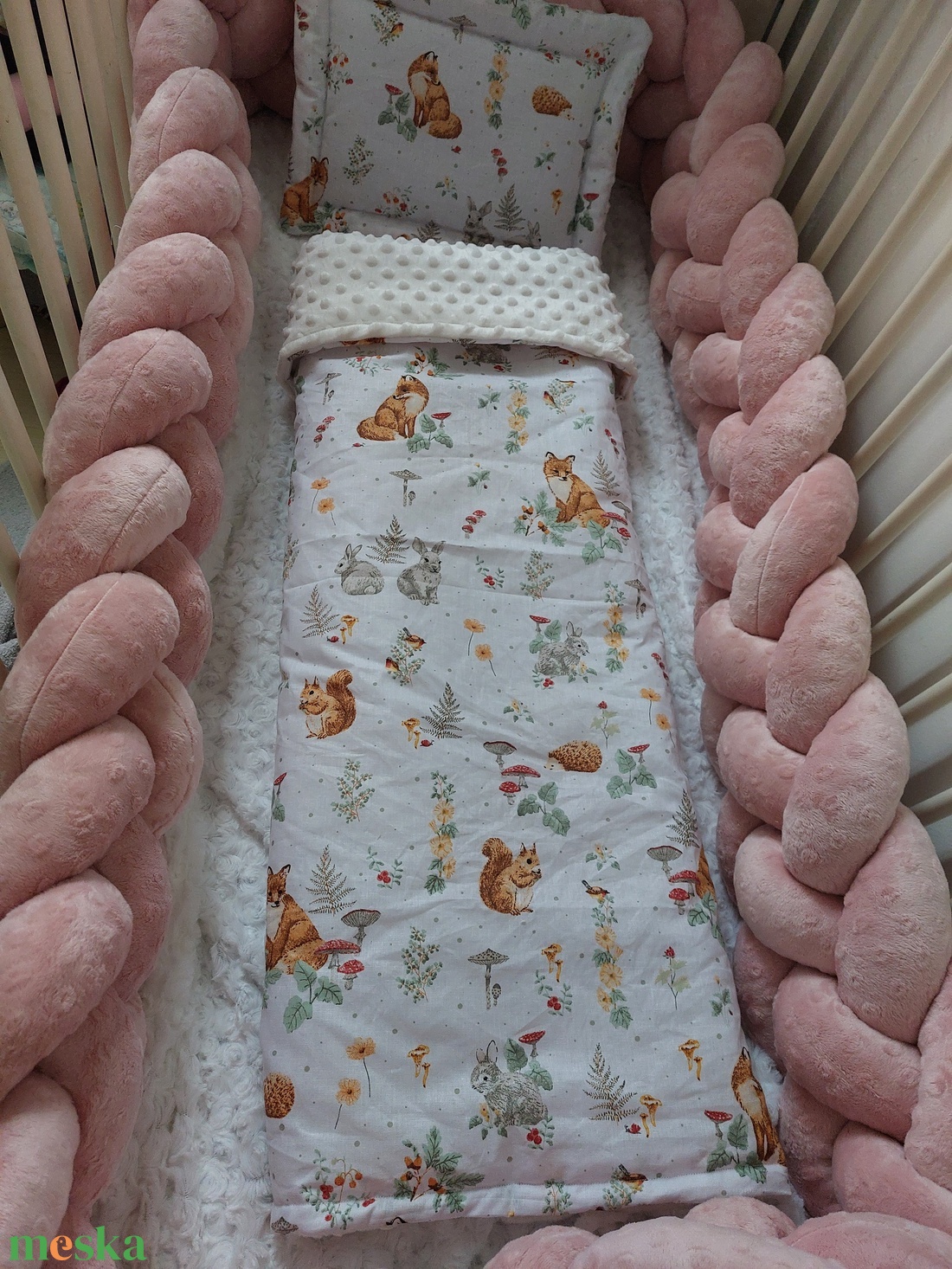 360 cm fonott rácsvédő  - baba - mama - baba ágynemű - rácsvédő & baldachin - Meska.hu