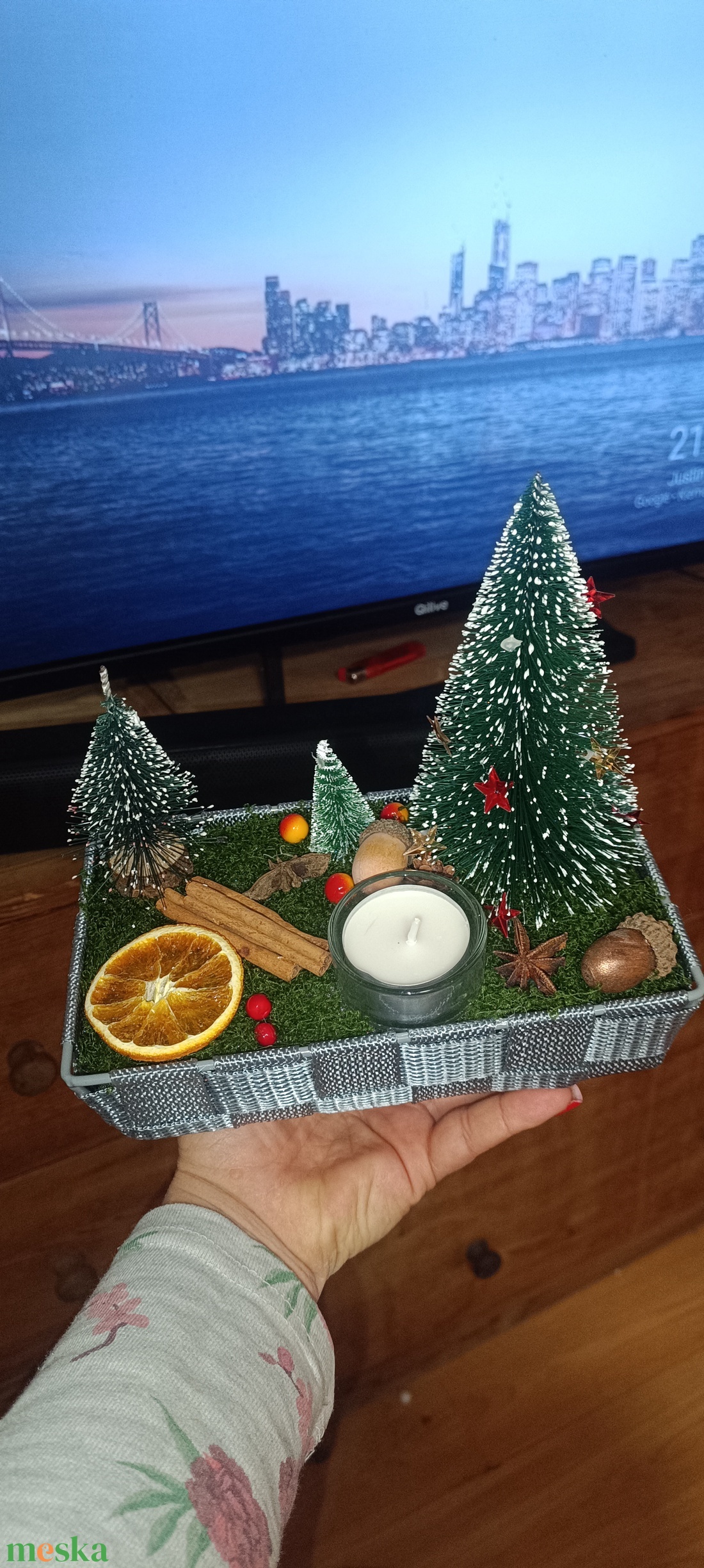 Téli erdő  - karácsony - karácsonyi lakásdekoráció - ünnepi asztaldekoráció - Meska.hu