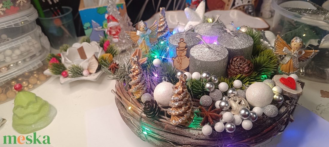 Adventi koszorú - karácsony - adventi díszek - adventi koszorú - Meska.hu