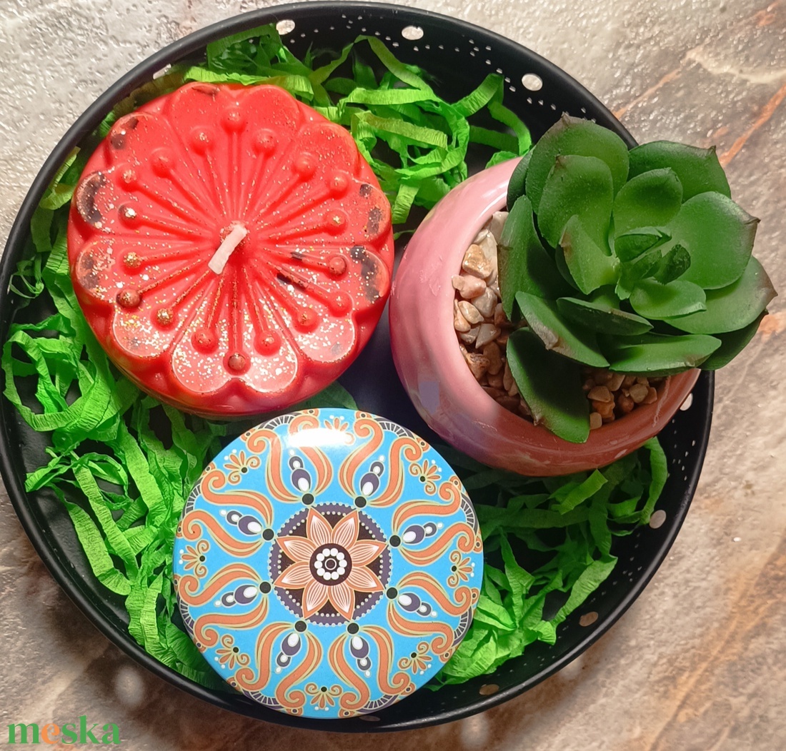 Hangulatos oázis  - kellékek & szerszámok - dekorációs kellékek - dekorációs gyertya - Meska.hu