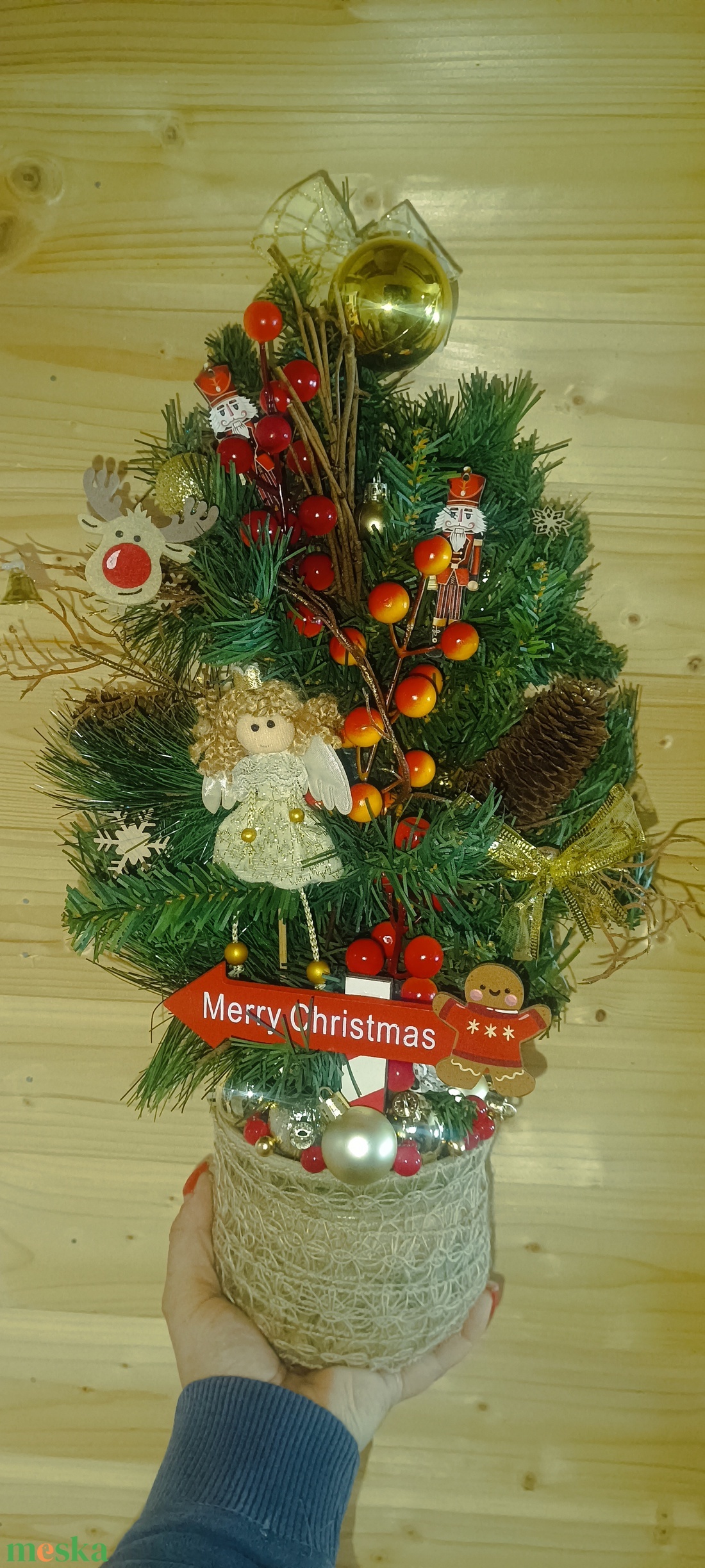 Kézműves Karácsonyi asztaldísz  - karácsony - karácsonyi lakásdekoráció - ünnepi asztaldekoráció - Meska.hu