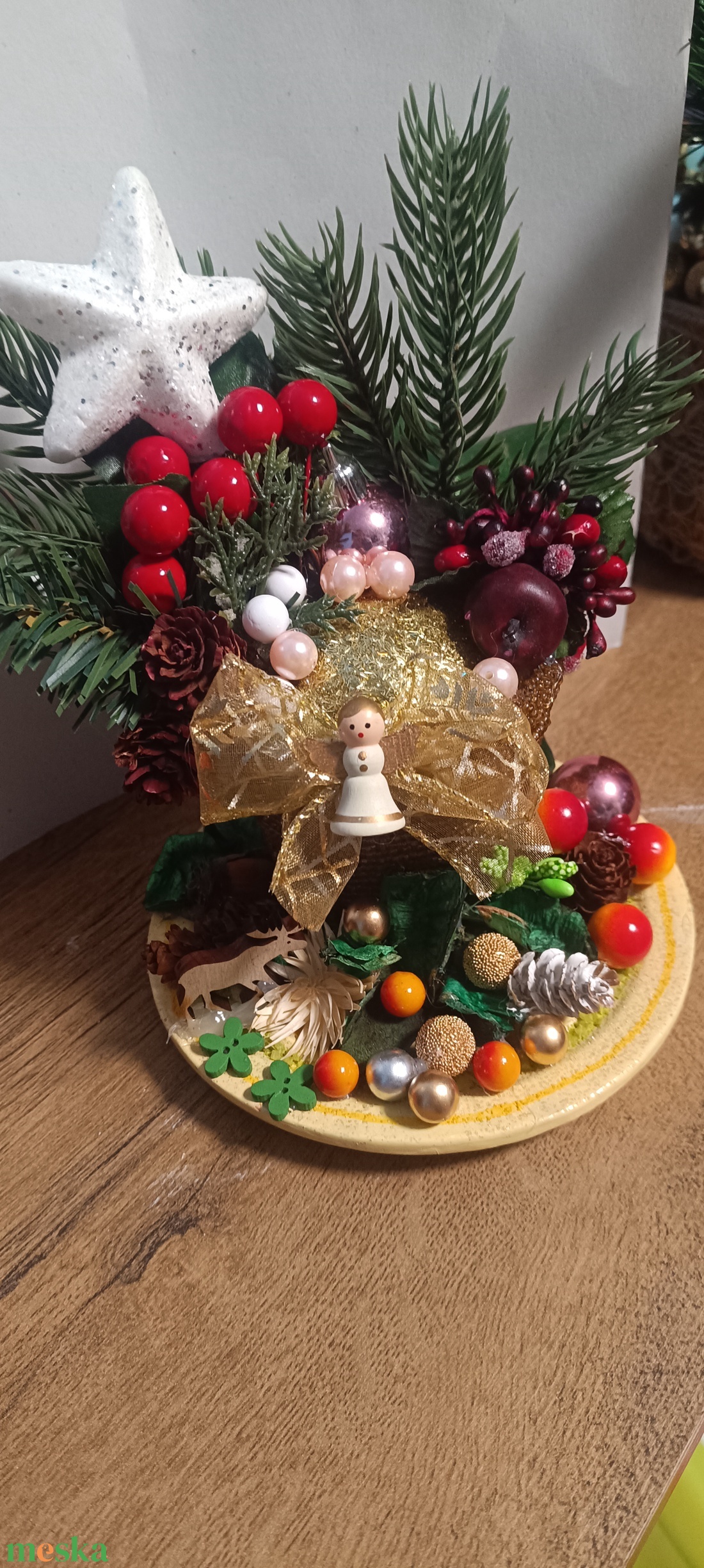 Aranyangyal Ünnepi Asztaldísz - karácsony - karácsonyi lakásdekoráció - ünnepi asztaldekoráció - Meska.hu