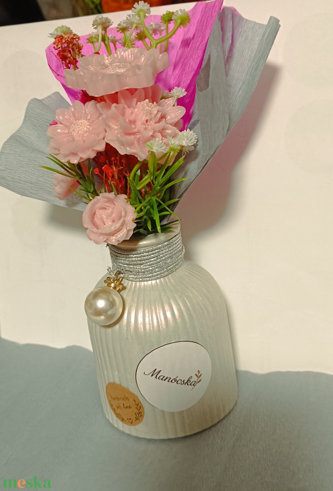 Rózsaszín álom  - otthon & életmód - dekoráció - asztal és polc dekoráció - asztaldísz - Meska.hu