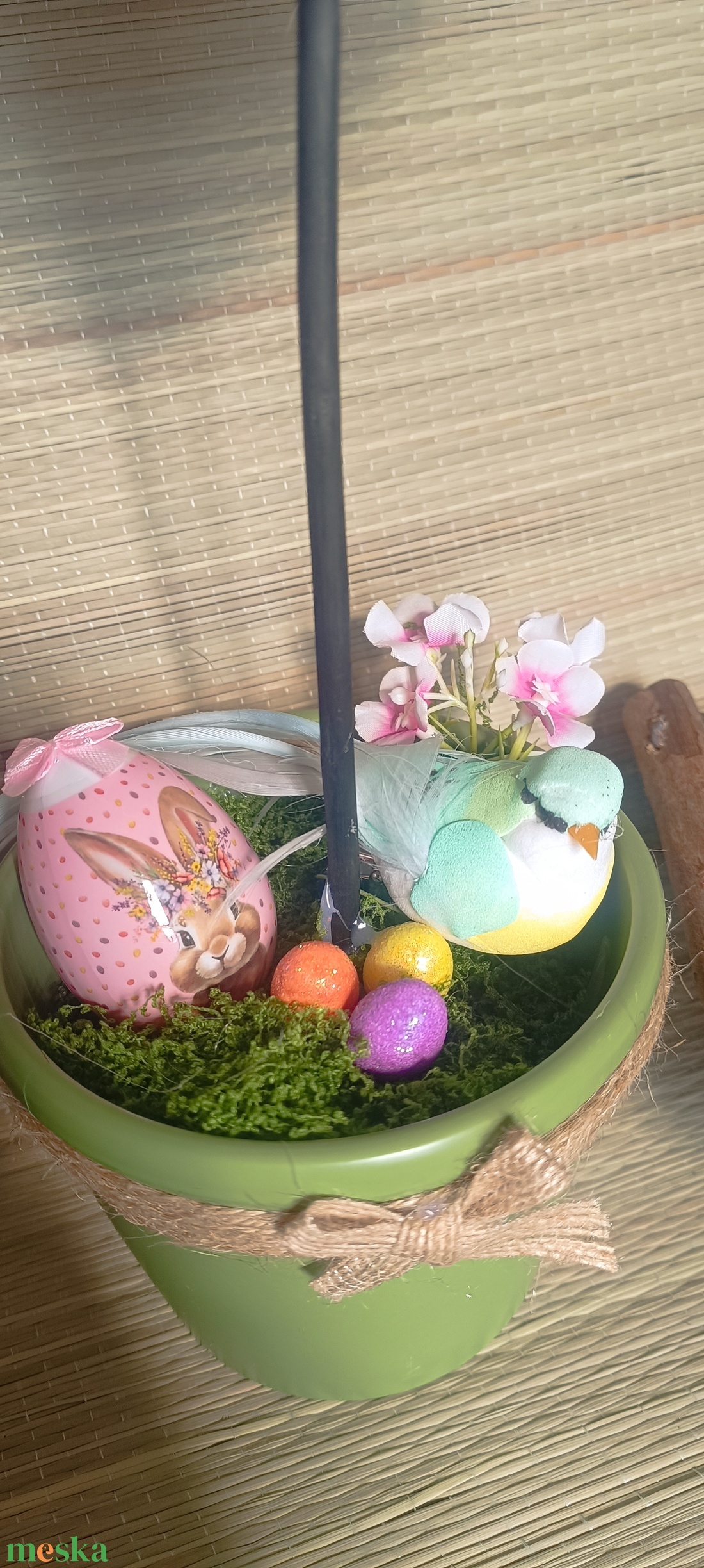 Egy csipetnyi tavasz � Kézzel készült szív alakú tavaszi asztaldísz - ünnepi díszek, dekorációk - húsvéti díszek és dekorációk - húsvéti asztaldíszek - Meska.hu