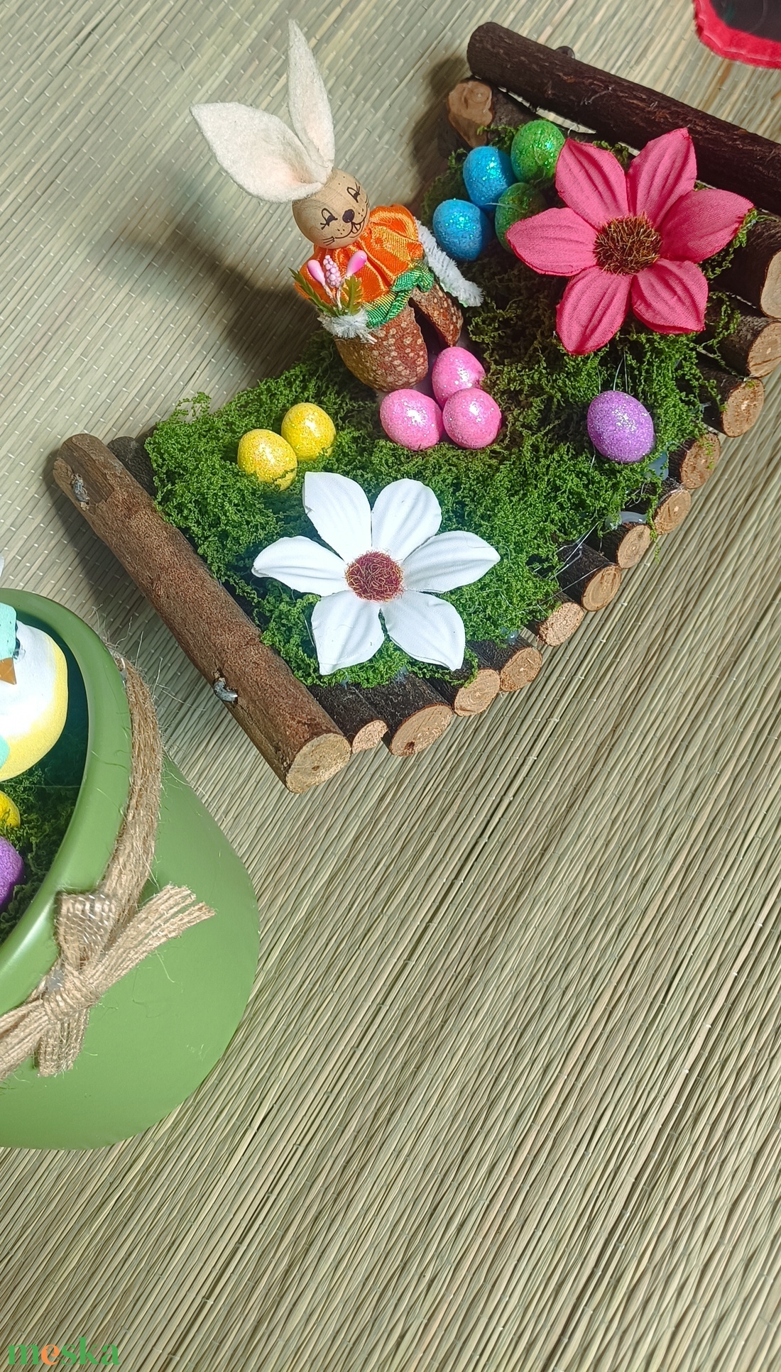 Nyuszi Mesekertje - ünnepi díszek, dekorációk - húsvéti díszek és dekorációk - húsvéti asztaldíszek - Meska.hu