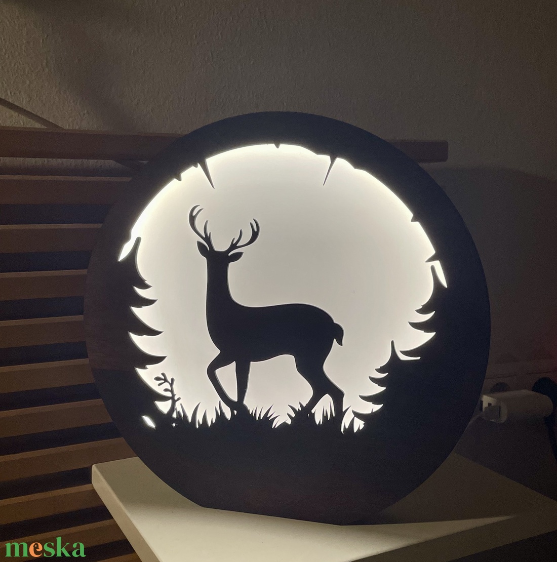 Szarvasos lámpa - Lézervágott fa lámpa szarvas mintával, meleg fehér LED világítással és fényerőszabályzós kapcsolóval - otthon & életmód - lámpa - hangulatlámpa - Meska.hu Szarvasos lámpa - Lézervágott fa lámpa szarvas mintával, meleg fehér LED világítással és fényerőszabályzós kapcsolóval - otthon & életmód - lámpa - hangulatlámpa - Meska.hu