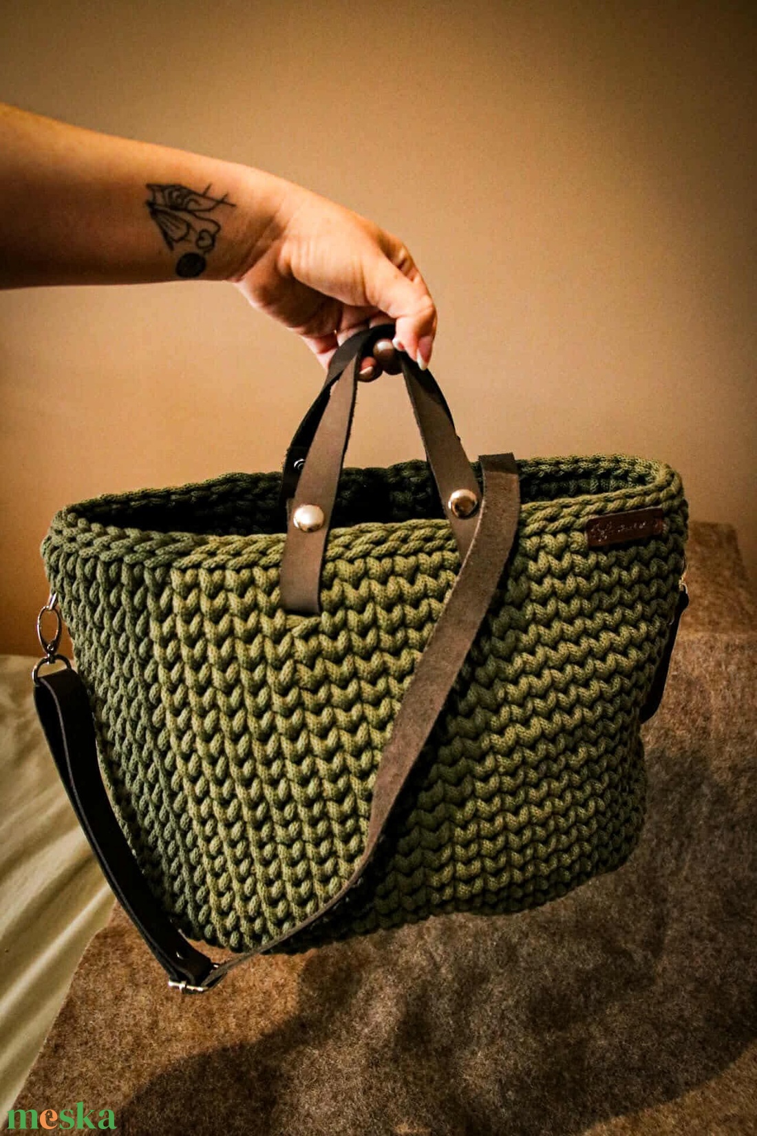Búzaszemes horgolt kézi táska - táska & tok - kézitáska & válltáska - kézitáska - Meska.hu