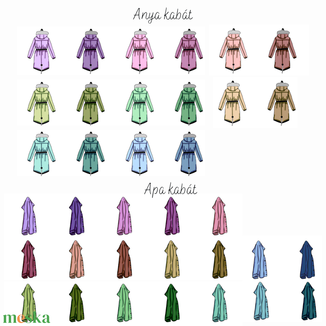 Egyedi, szerkeszthető - Karácsonyi családi kabátok képeslap - karácsony - karácsonyi ajándékozás - karácsonyi képeslap, üdvözlőlap, ajándékkísérő - Meska.hu