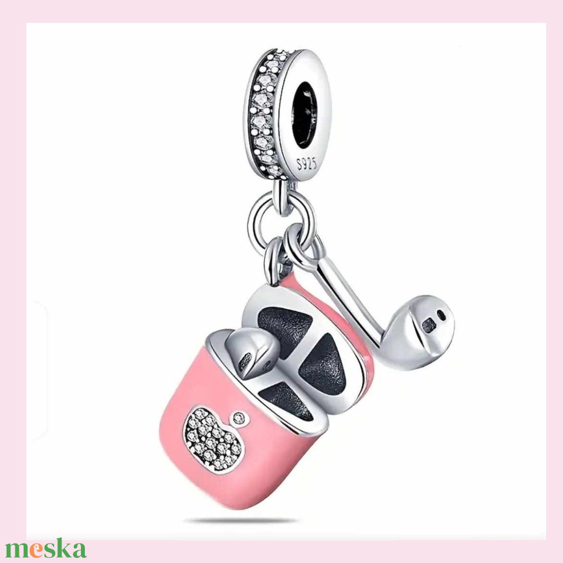 Fülhallgató függő charm - ékszer - karkötő - charm karkötő - Meska.hu