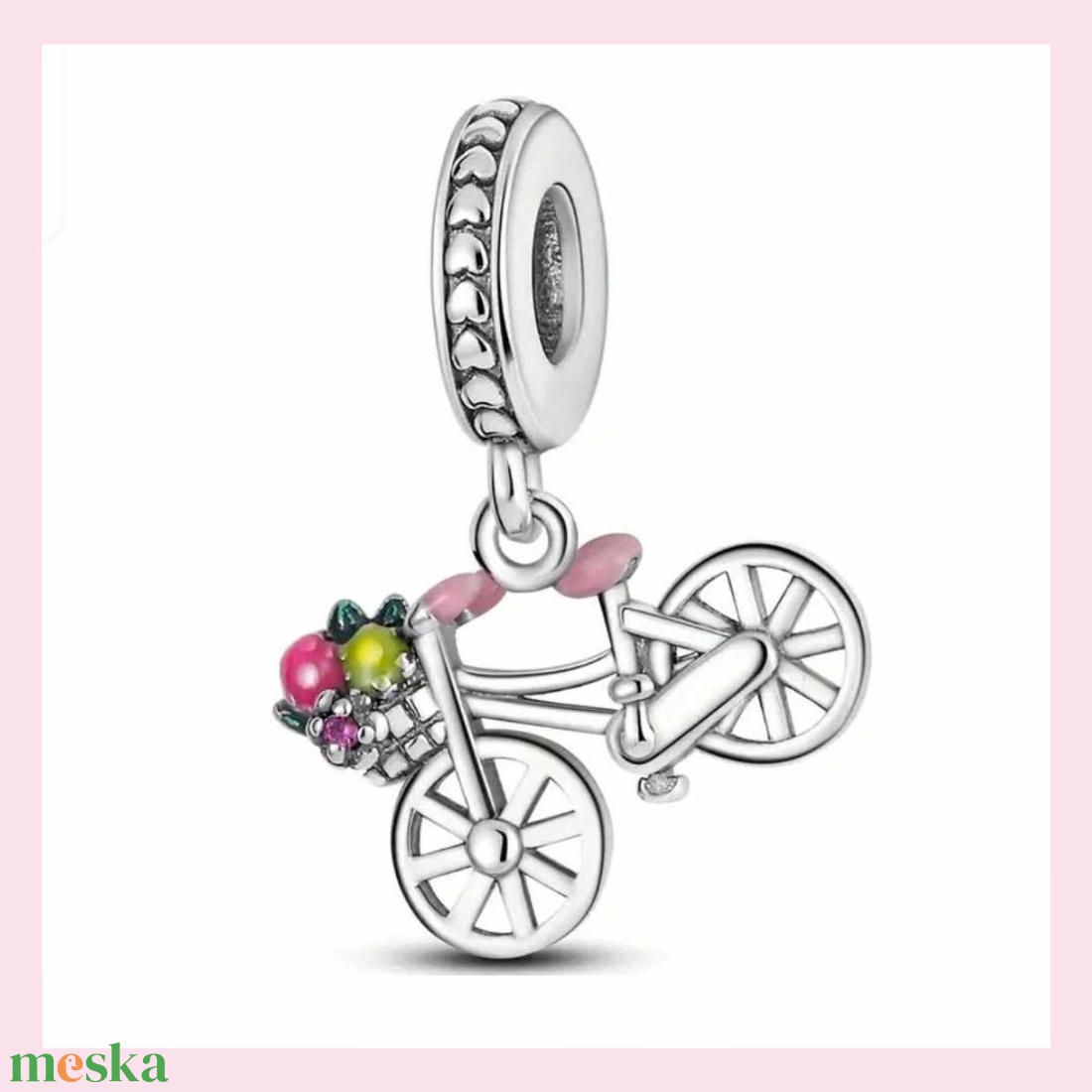 Bicikli függő charm - ékszer - karkötő - charm karkötő - Meska.hu