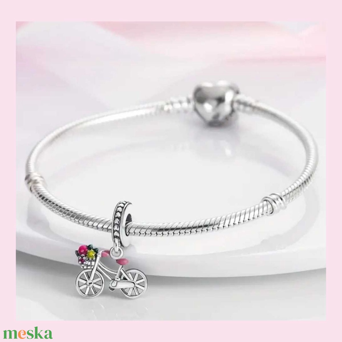 Bicikli függő charm - ékszer - karkötő - charm karkötő - Meska.hu