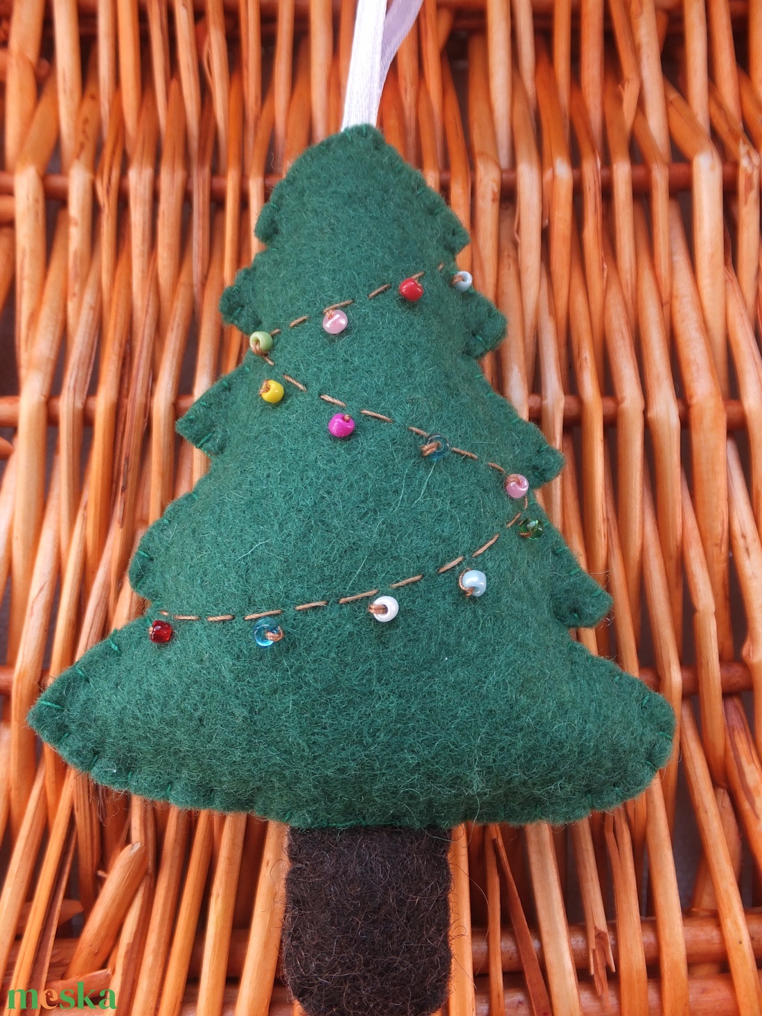 10 darabos téli házikó és fenyőfa dísz - otthon & életmód - dekoráció - fali és függő dekoráció - függődísz - Meska.hu