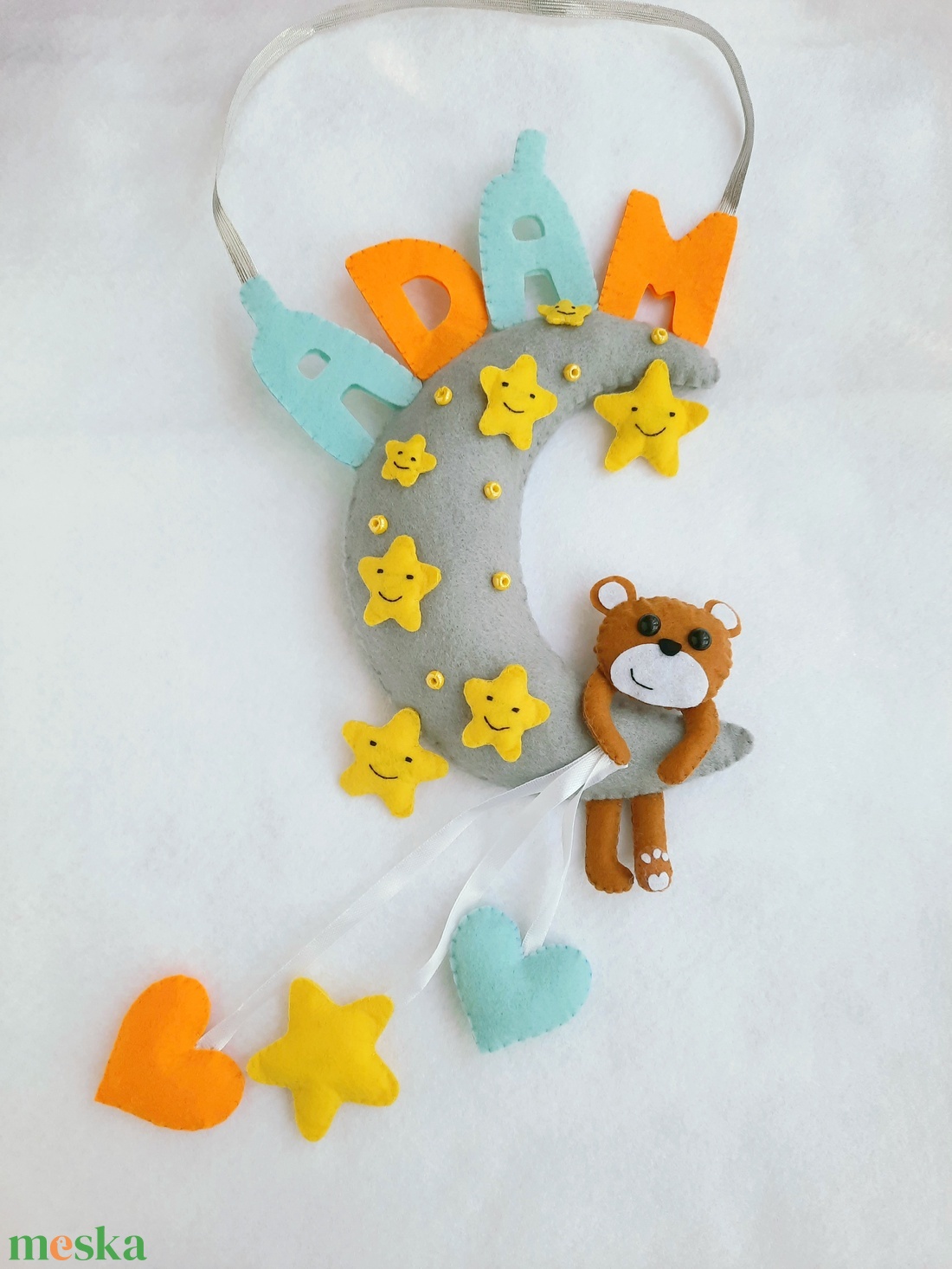 Macis névtábla - otthon & életmód - babaszoba, gyerekszoba - gyerek névtábla - Meska.hu