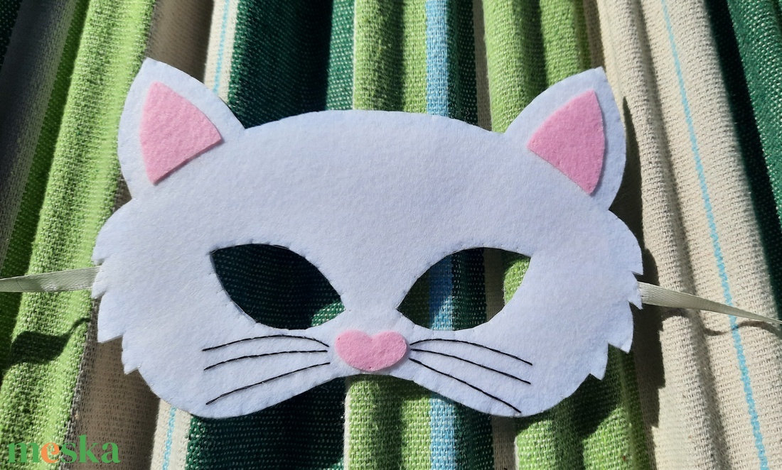 Halloween-i fehér cica jelmez  - gyerek - gyerek - Meska.hu