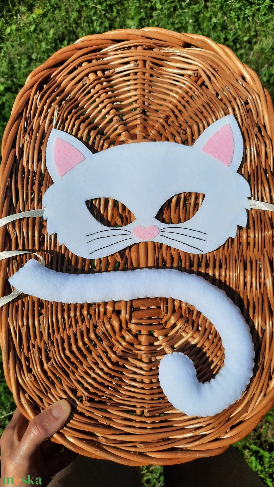 Halloween-i fehér cica jelmez  - gyerek - gyerek - Meska.hu