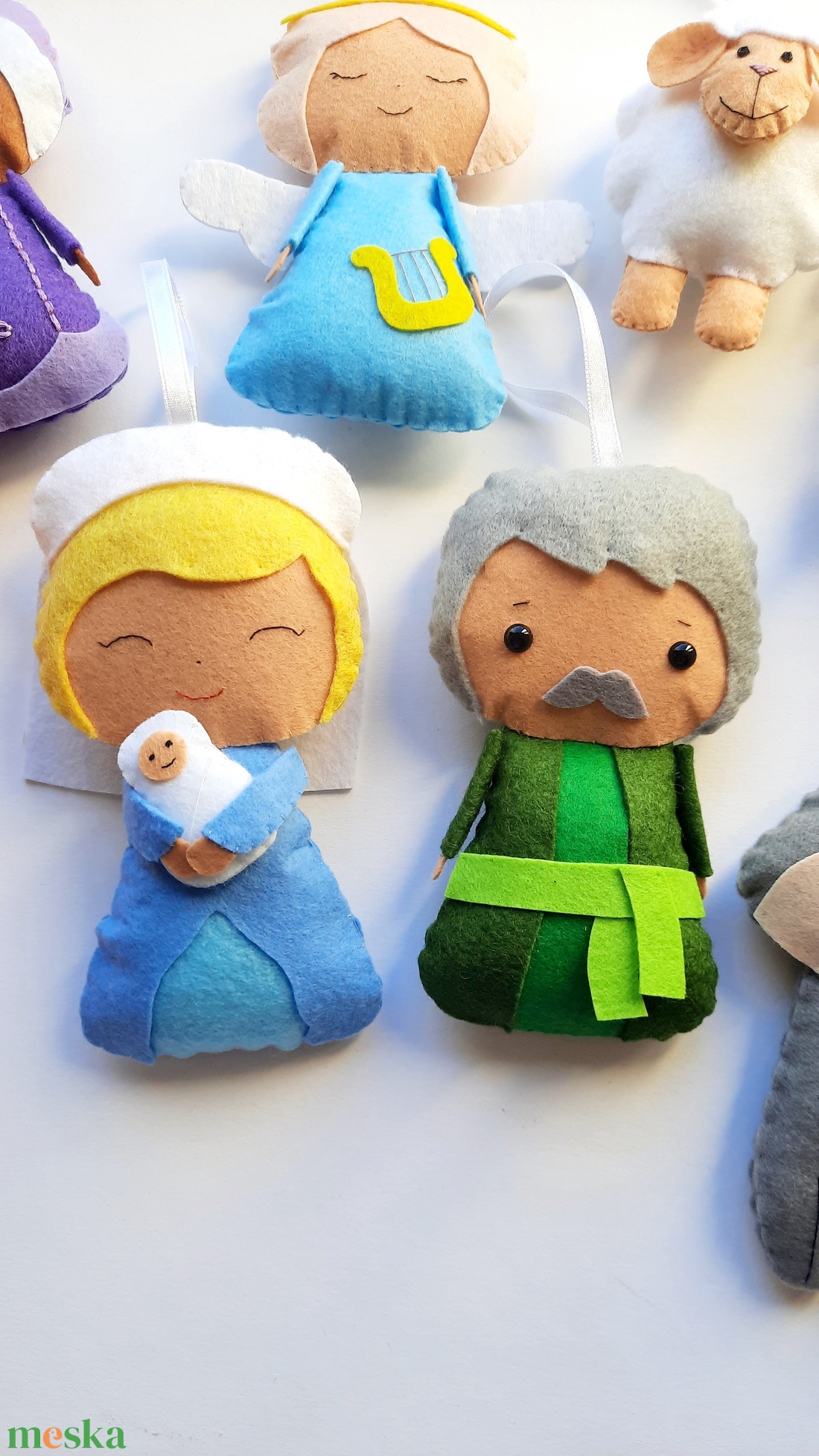 10 darabos Betlehem-i filc dísz - karácsony - adventi díszek - adventi ajtódísz - Meska.hu
