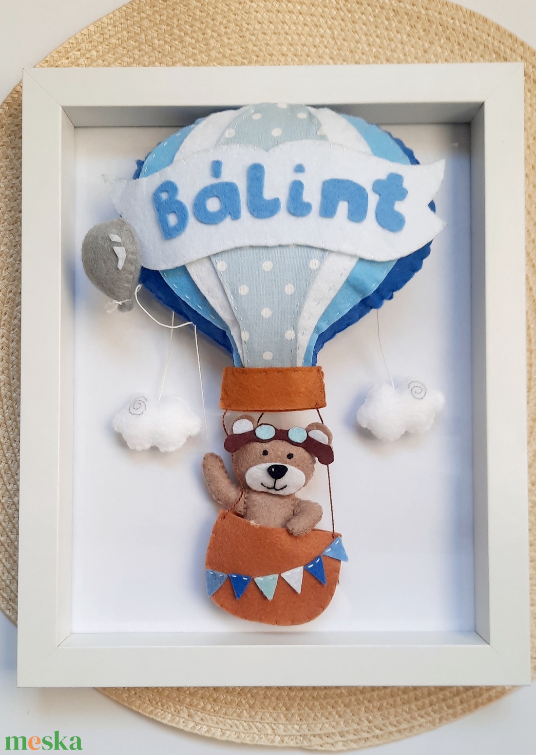 Kék hőlégballonos névtábla / babaszoba kép - otthon & életmód - babaszoba, gyerekszoba - babaszoba kép - Meska.hu Kék hőlégballonos névtábla / babaszoba kép - otthon & életmód - babaszoba, gyerekszoba - babaszoba kép - Meska.hu