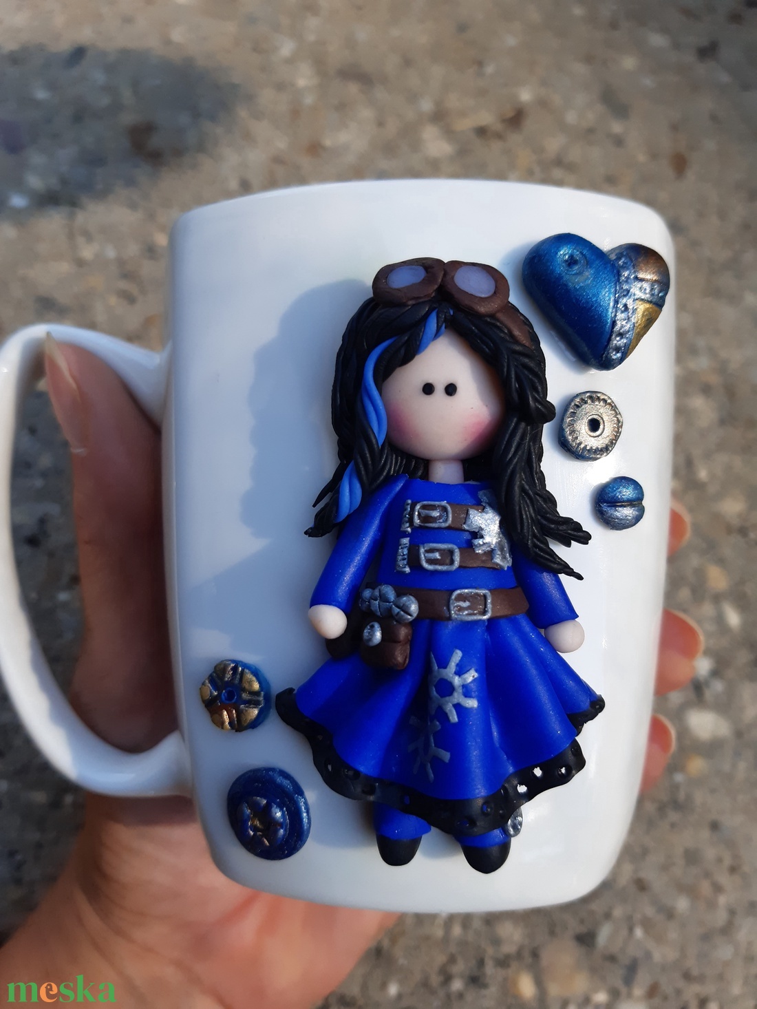 Kislányos bögre - steampunk kollekció - otthon & életmód - konyhafelszerelés, tálalás - tálalás - bögre & csésze - Meska.hu