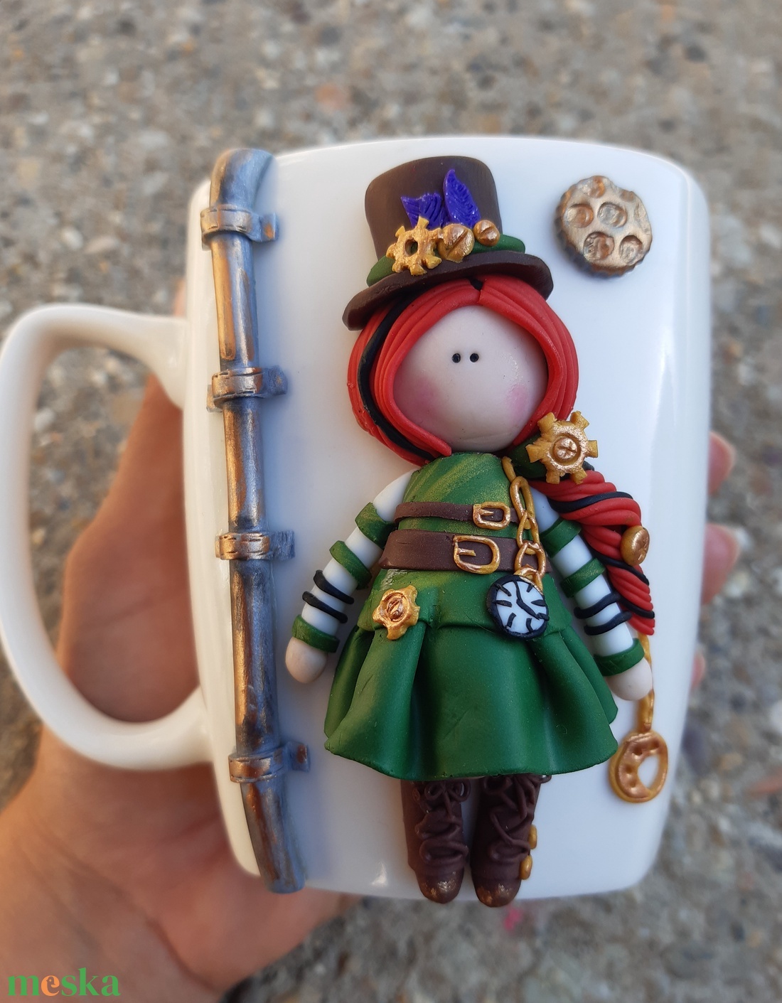 Kislányos bögre - steampunk kollekció - otthon & életmód - konyhafelszerelés, tálalás - tálalás - bögre & csésze - Meska.hu