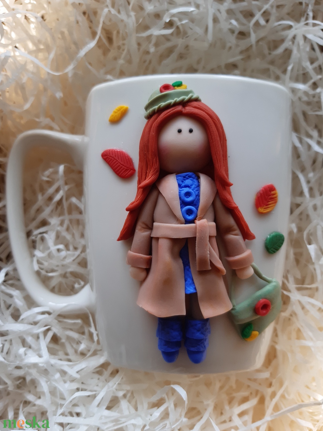 Kislányos bögre - ősz kollekció - otthon & életmód - konyhafelszerelés, tálalás - tálalás - bögre & csésze - Meska.hu