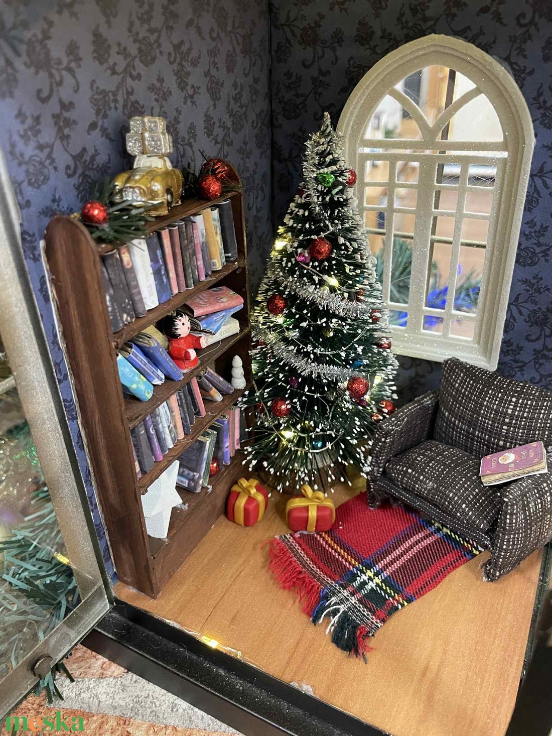 Karácsonyi lámpás dekoráció - karácsony - karácsonyi lakásdekoráció - karácsonyi fénydekoráció - Meska.hu