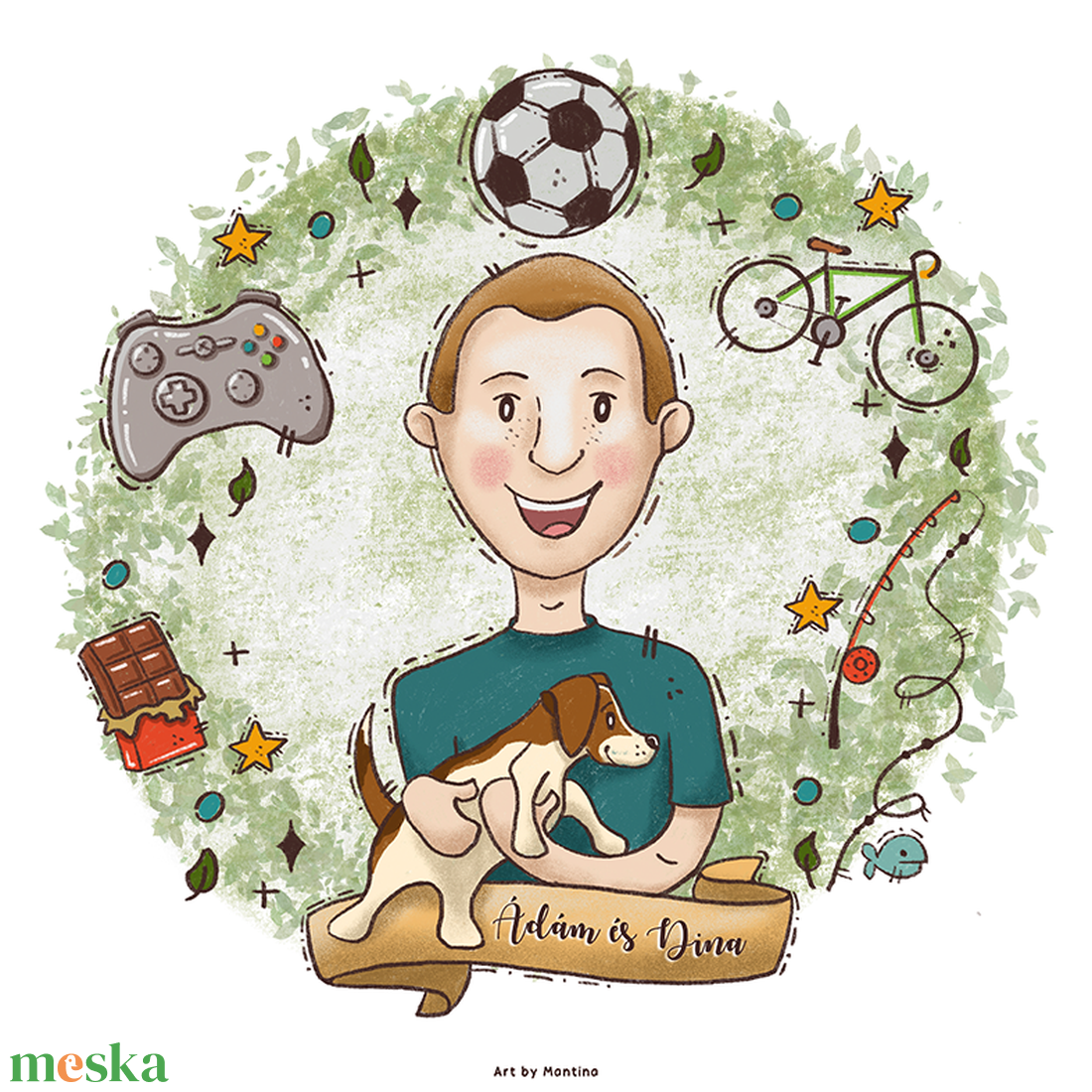 Mantina - 1 fős egyedi portré - művészet - grafika & illusztráció - digitális - Meska.hu