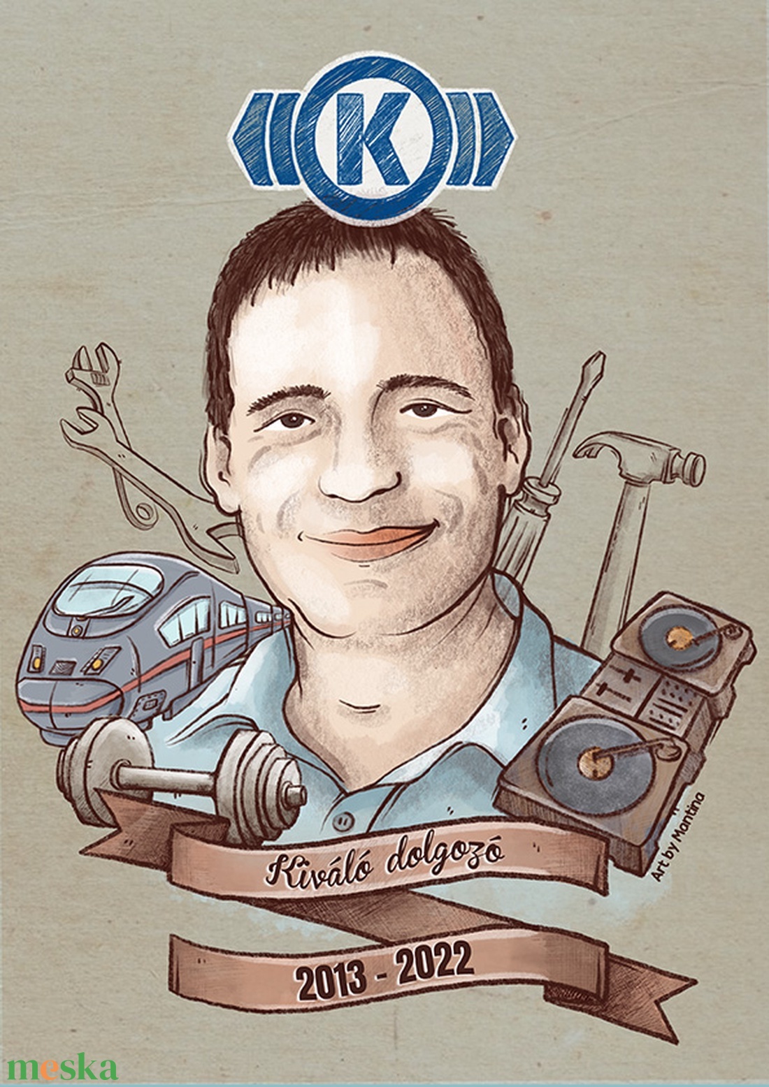 Mantina - 1 fős egyedi portré - művészet - grafika & illusztráció - digitális - Meska.hu