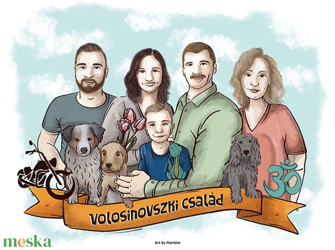 Mirkaland - 4-6 fős egyedi portrérajz - művészet - grafika & illusztráció - digitális - Meska.hu Mirkaland - 4-6 fős egyedi portrérajz - művészet - grafika & illusztráció - digitális - Meska.hu