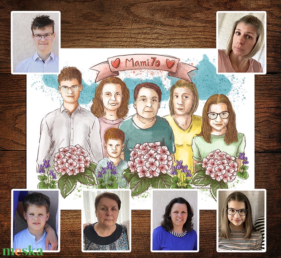 Mirkaland - 4-6 fős egyedi portrérajz - művészet - grafika & illusztráció - digitális - Meska.hu Mirkaland - 4-6 fős egyedi portrérajz - művészet - grafika & illusztráció - digitális - Meska.hu