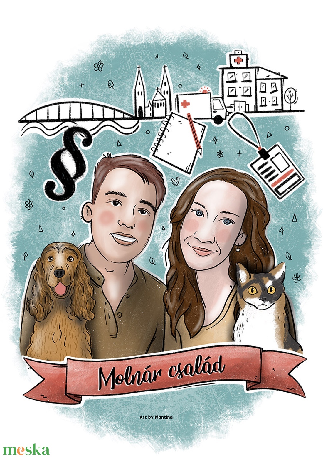 Szerelmes portré készítés AKCIÓ! - művészet - portré & karikatúra - karikatúra - Meska.hu