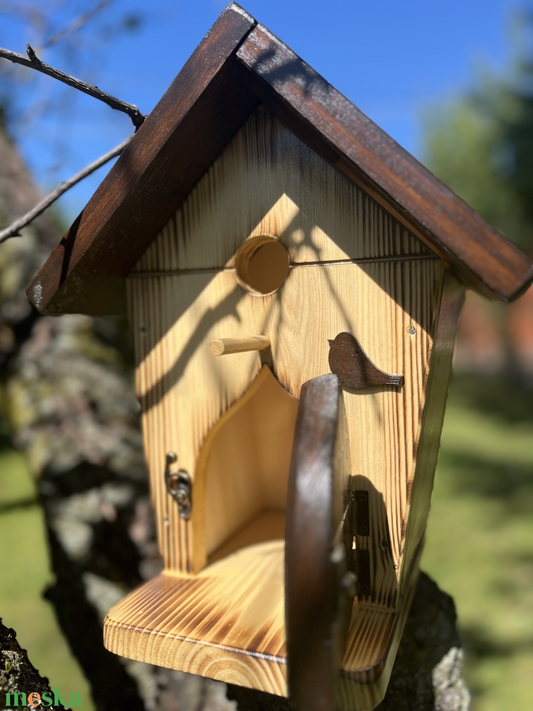 Cinke odú kis ajtóval /natúr/dió/ - otthon & életmód - ház & kert - madáretető & itató - Meska.hu Cinke odú kis ajtóval /natúr/dió/ - otthon & életmód - ház & kert - madáretető & itató - Meska.hu