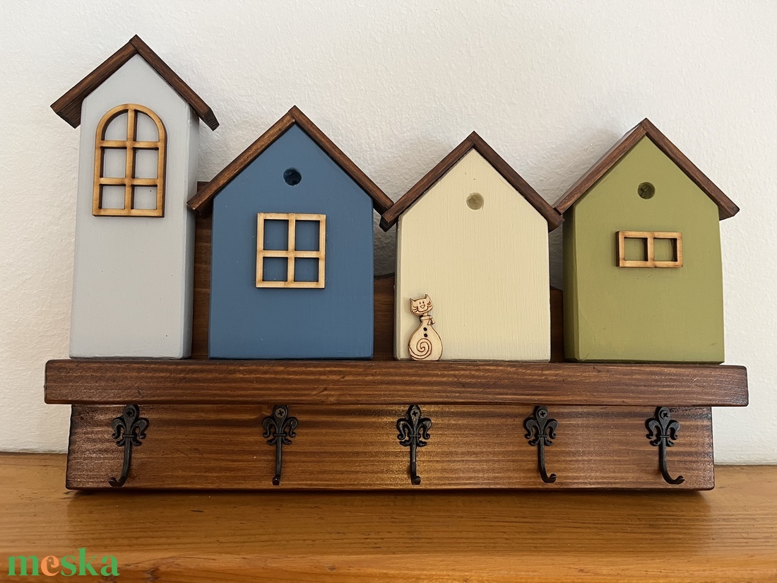 Kulcstartó /cicás/ - otthon & életmód - dekoráció - fali és függő dekoráció - fali kulcstartó - Meska.hu