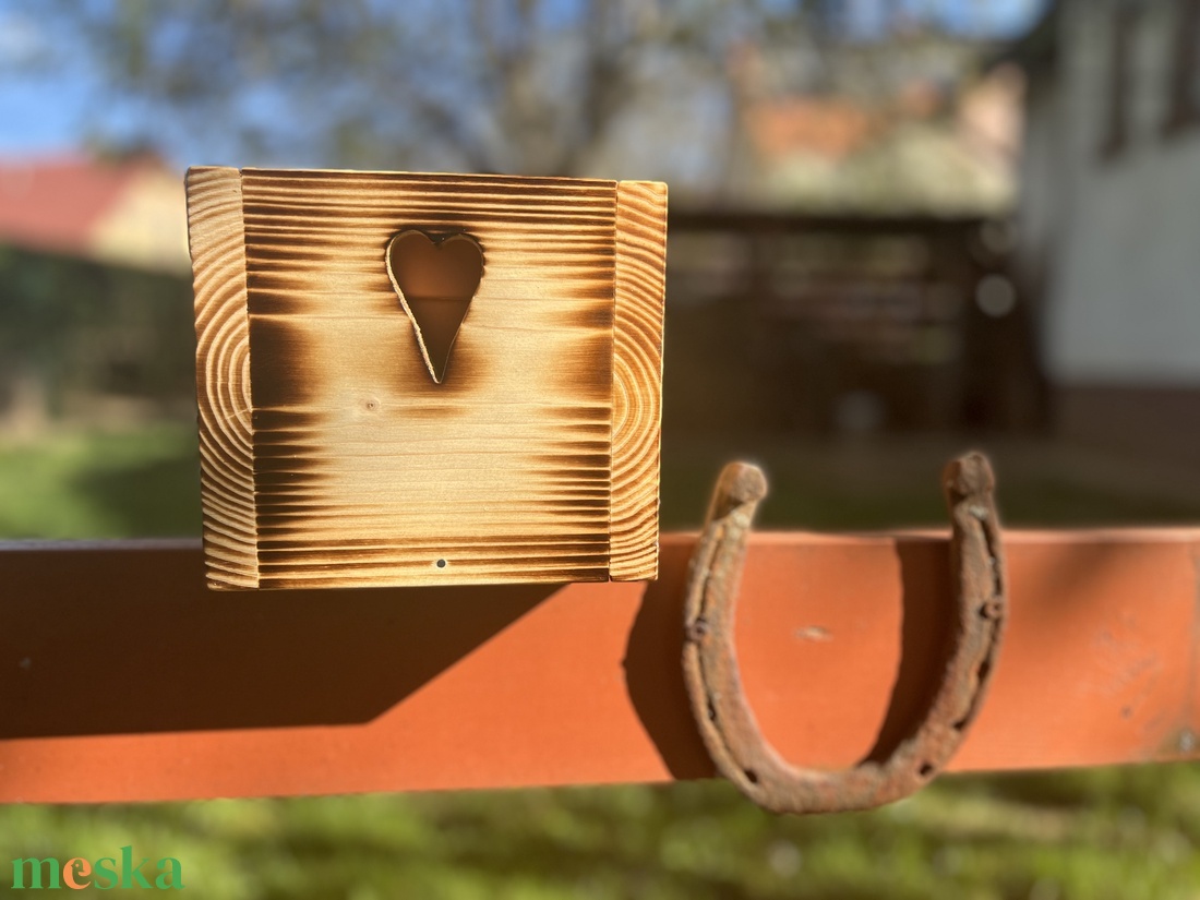 Virágtartó dobozka /szíves, natúr/ - otthon & életmód - ház & kert - virágláda, balkonláda - Meska.hu