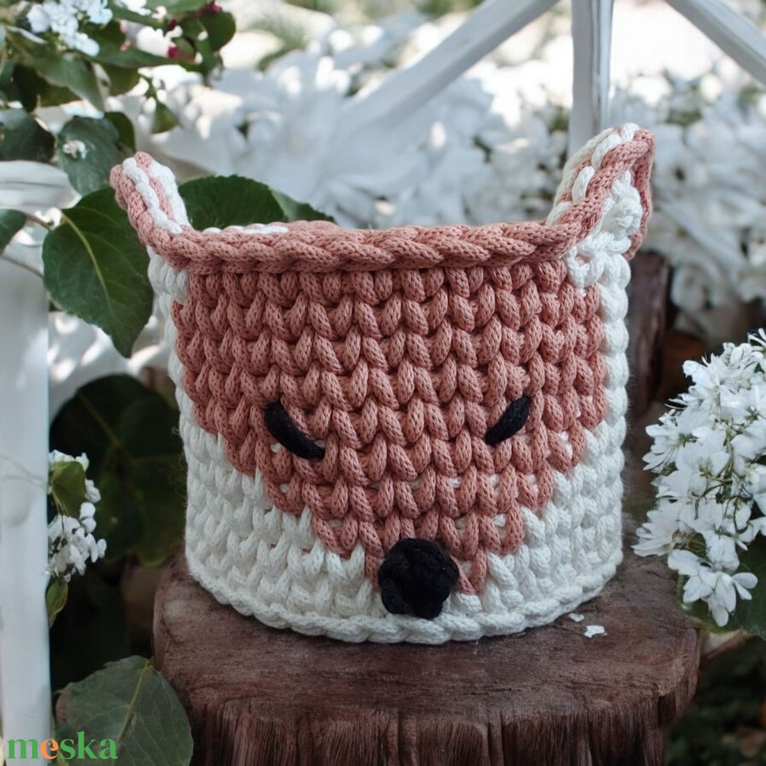 Róka kosár - otthon & életmód - tárolás & rendszerezés - tárolókosár - Meska.hu