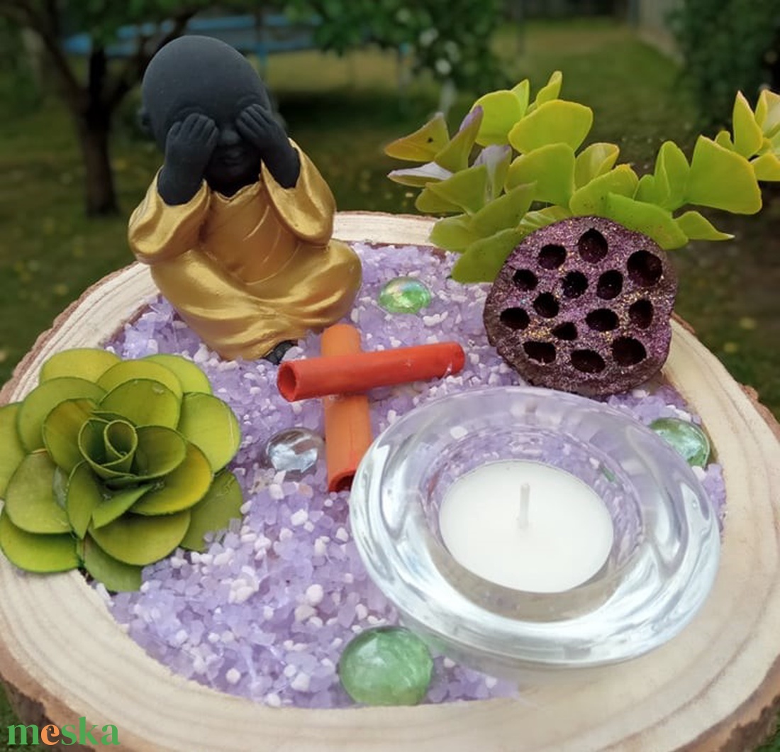 Buddha dísz, zen tál - otthon & életmód - dekoráció - asztal és polc dekoráció - asztaldísz - Meska.hu
