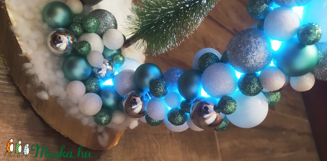 Rénszarvasos LED-es karika dísz - karácsony - adventi díszek - adventi asztaldísz - Meska.hu