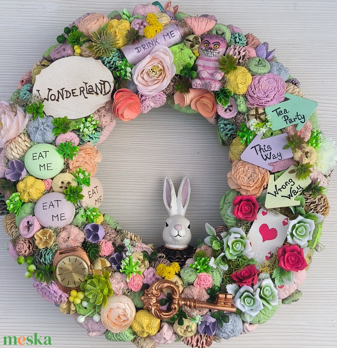 Alice csodaországban 30 cm-es tavaszi kopogtató - otthon & életmód - dekoráció - ajtó- és ablak dekoráció - ajtódísz & kopogtató - Meska.hu Alice csodaországban 30 cm-es tavaszi kopogtató - otthon & életmód - dekoráció - ajtó- és ablak dekoráció - ajtódísz & kopogtató - Meska.hu