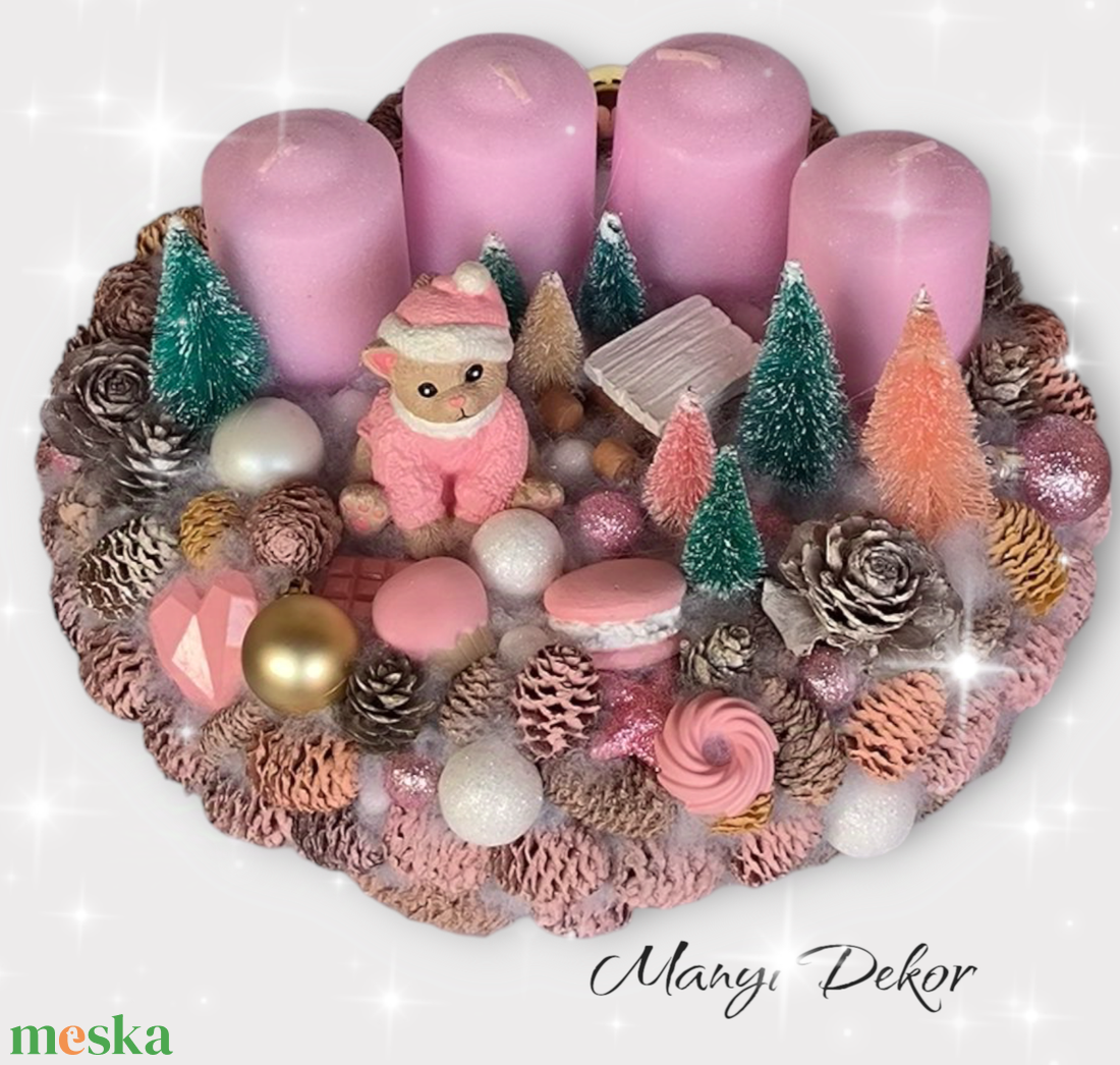 Cicás adventi koszorú - karácsony - adventi díszek - adventi koszorú - Meska.hu Cicás adventi koszorú - karácsony - adventi díszek - adventi koszorú - Meska.hu