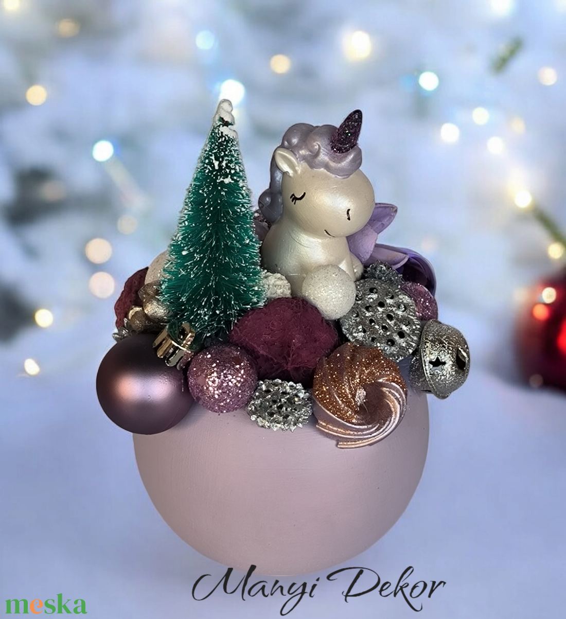 Unikornis fenyővel lila - karácsony - adventi díszek - adventi asztaldísz - Meska.hu Unikornis fenyővel lila - karácsony - adventi díszek - adventi asztaldísz - Meska.hu