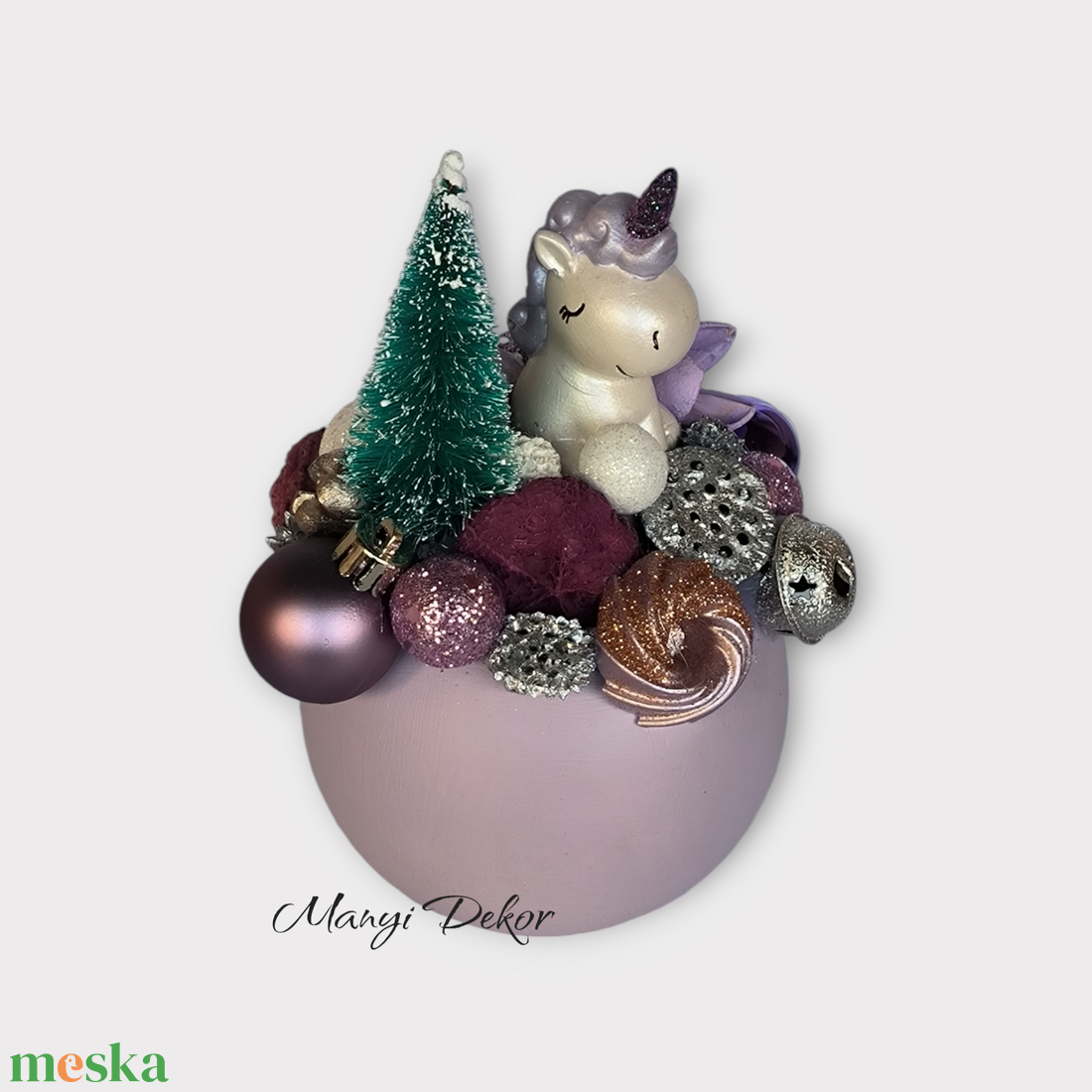 Unikornis fenyővel lila - karácsony - adventi díszek - adventi asztaldísz - Meska.hu Unikornis fenyővel lila - karácsony - adventi díszek - adventi asztaldísz - Meska.hu