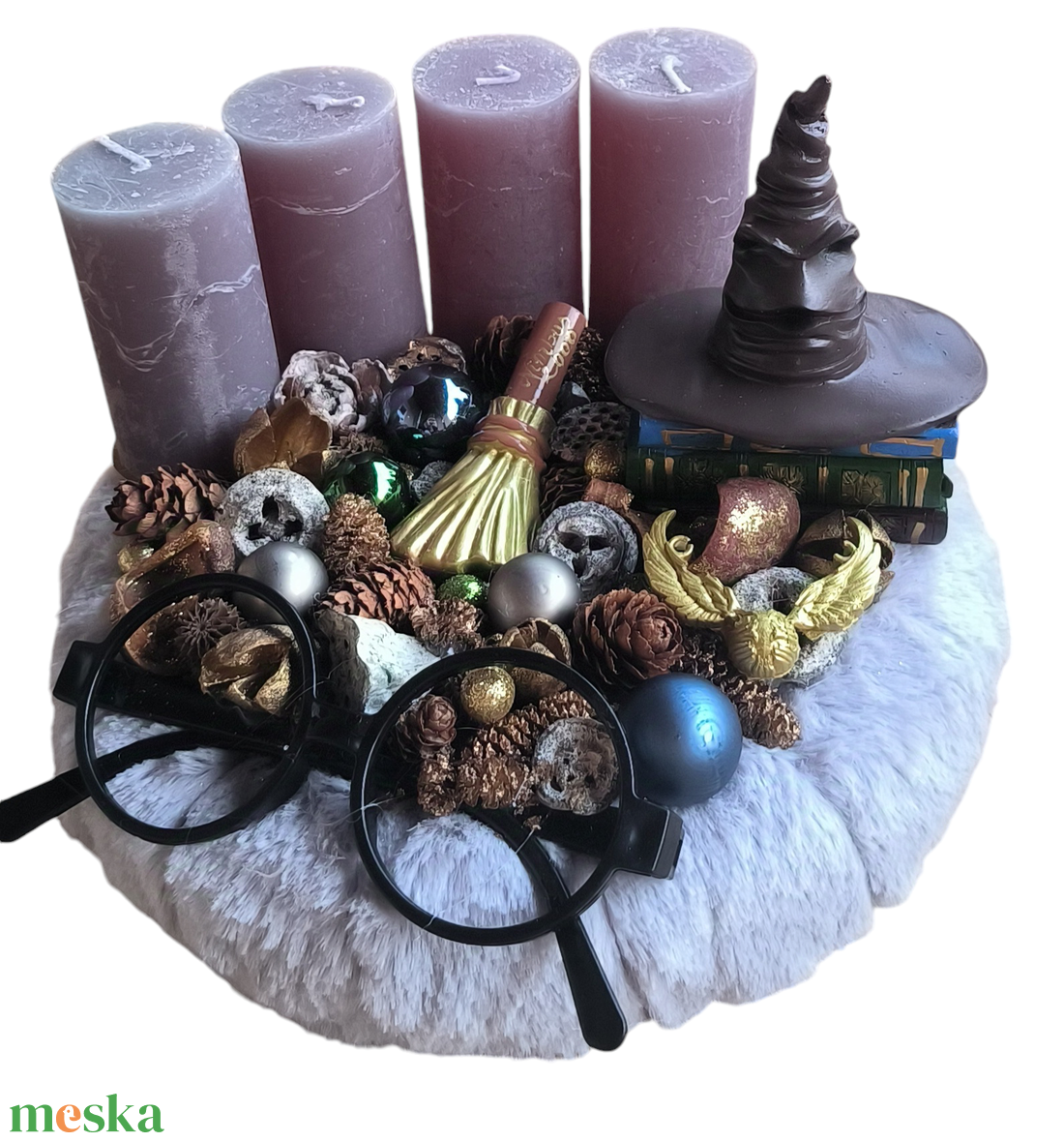 Harry Potter Adventi Koszorú - karácsony - adventi díszek - adventi asztaldísz - Meska.hu Harry Potter Adventi Koszorú - karácsony - adventi díszek - adventi asztaldísz - Meska.hu