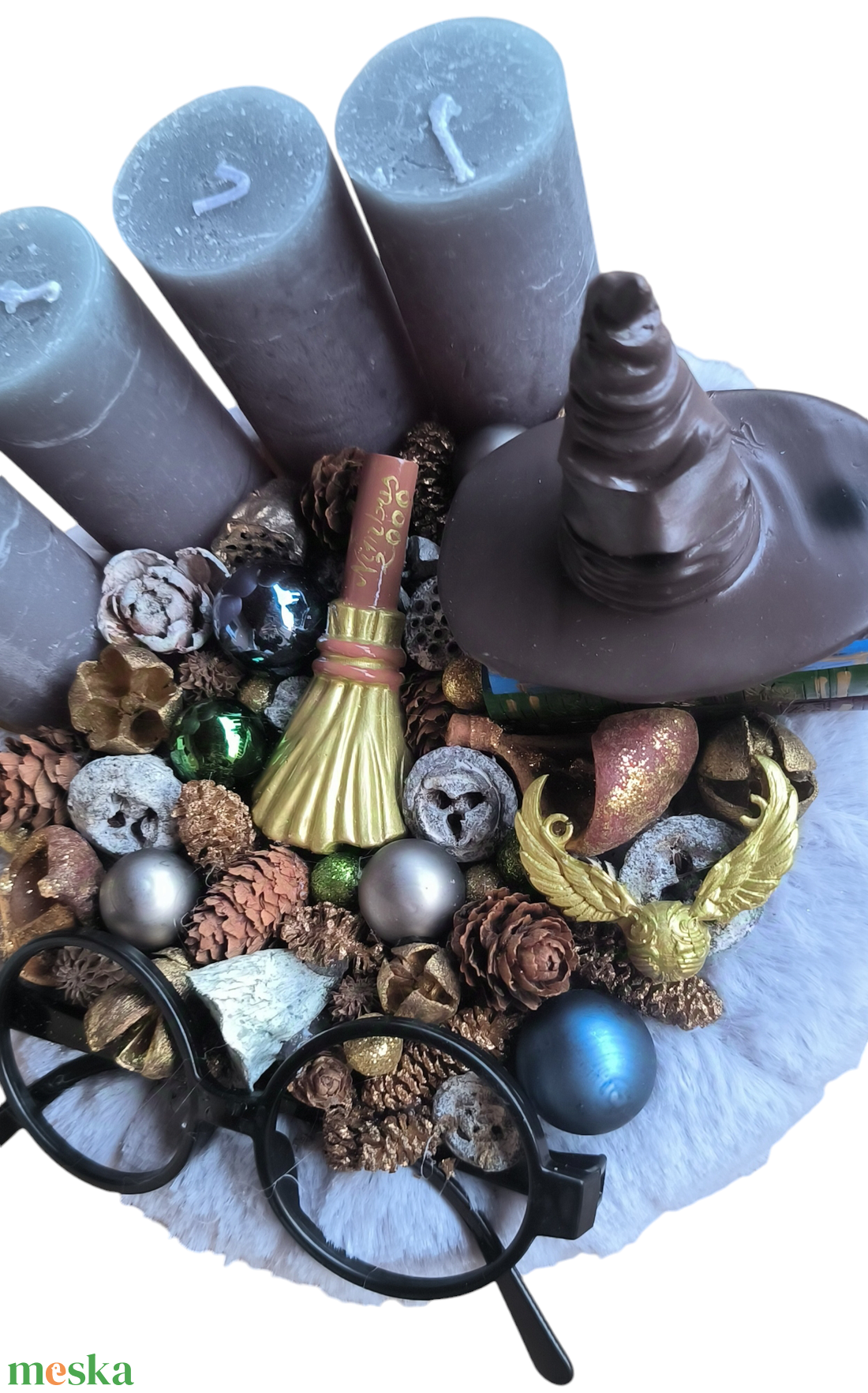 Harry Potter Adventi Koszorú - karácsony - adventi díszek - adventi asztaldísz - Meska.hu Harry Potter Adventi Koszorú - karácsony - adventi díszek - adventi asztaldísz - Meska.hu