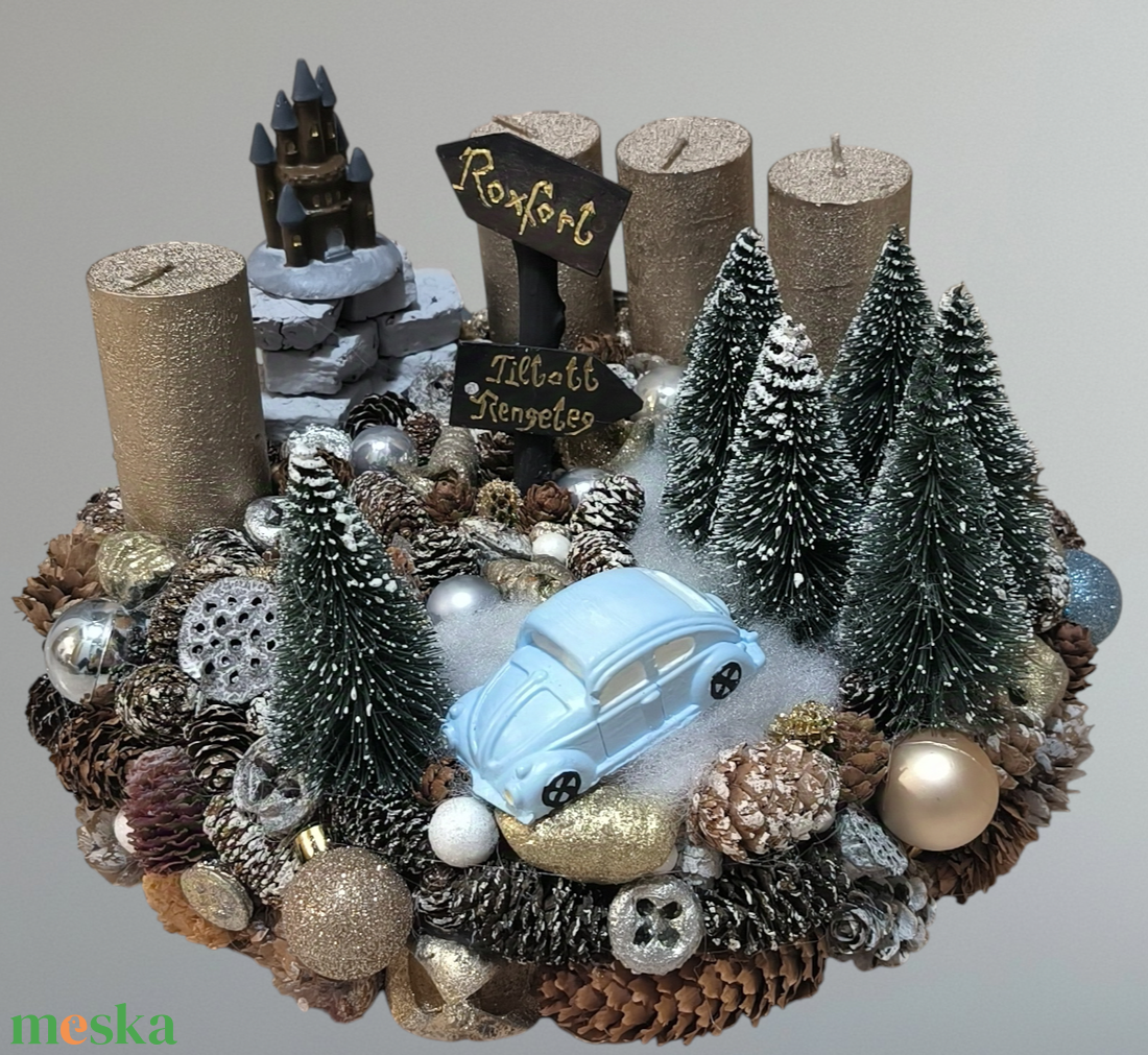 Harry Potter Adventi koszorú  - karácsony - adventi díszek - adventi koszorú - Meska.hu
