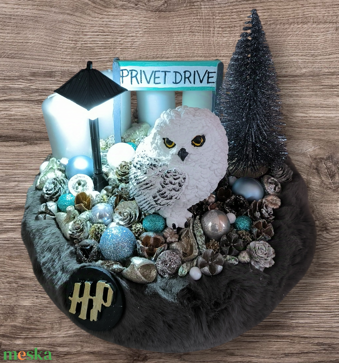 Harry Potter Adventi Koszorú - karácsony - adventi díszek - adventi asztaldísz - Meska.hu Harry Potter Adventi Koszorú - karácsony - adventi díszek - adventi asztaldísz - Meska.hu